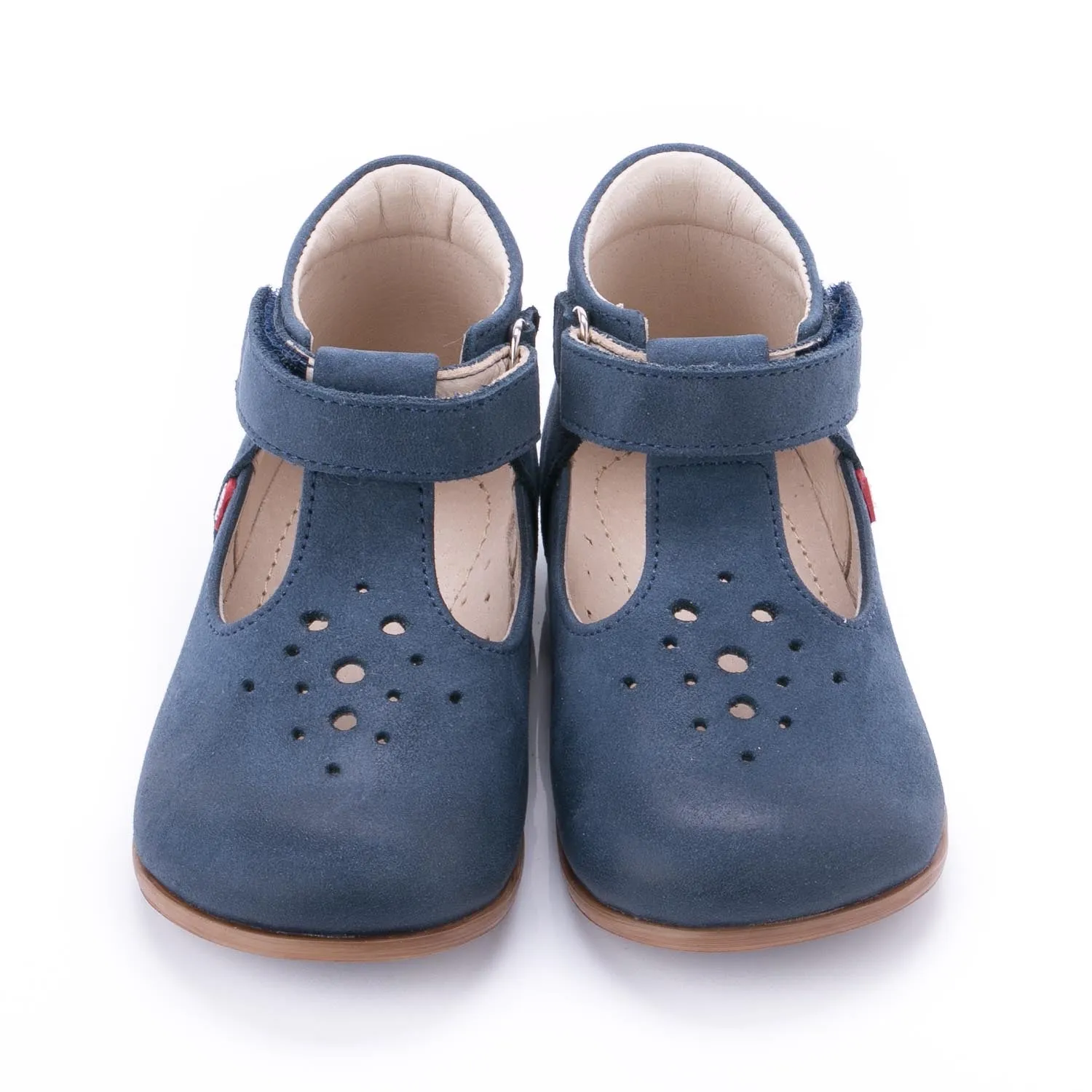 (2385-6) Emel Navy balerina perforated