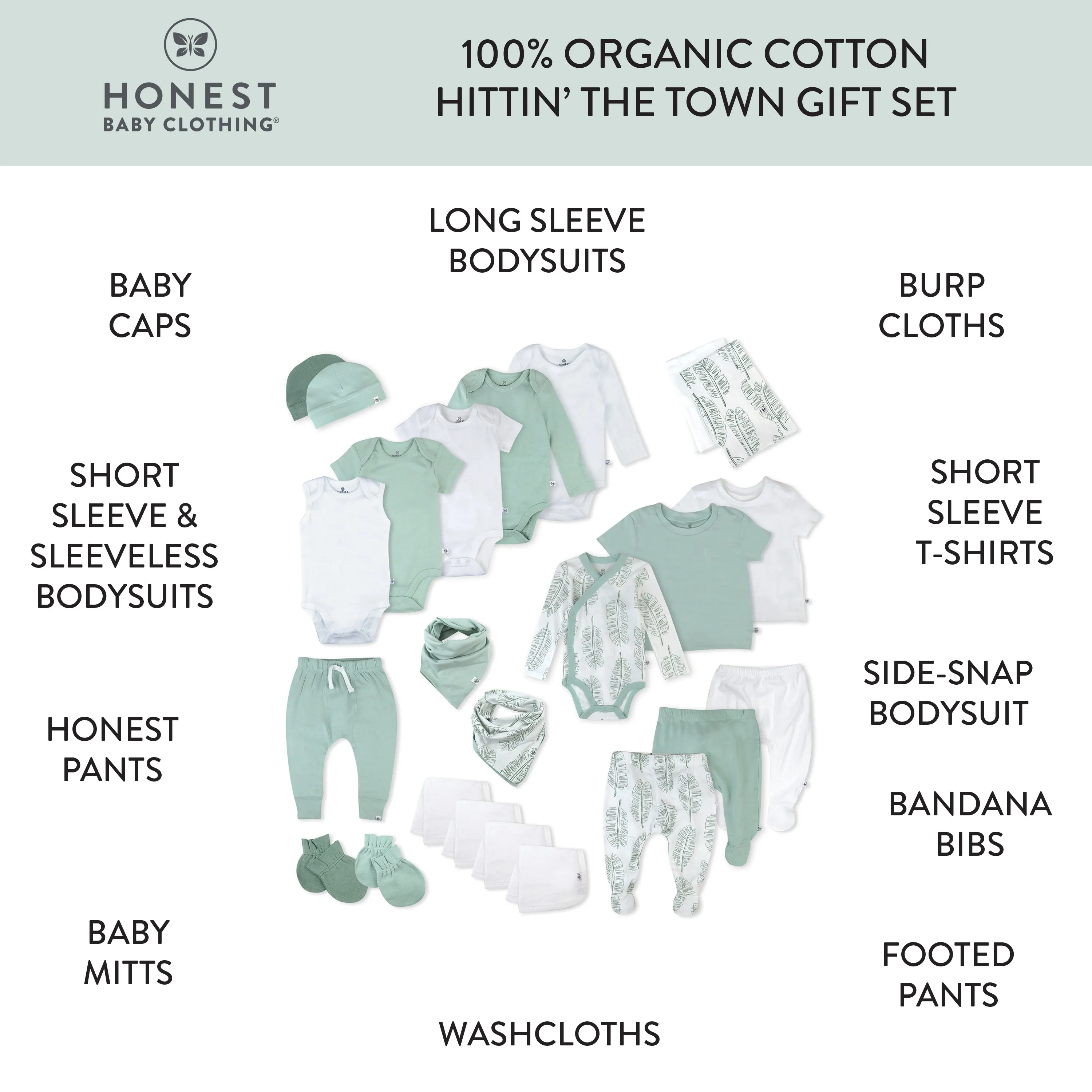 24-Piece OVER THE TOP Organic Cotton Gift Set