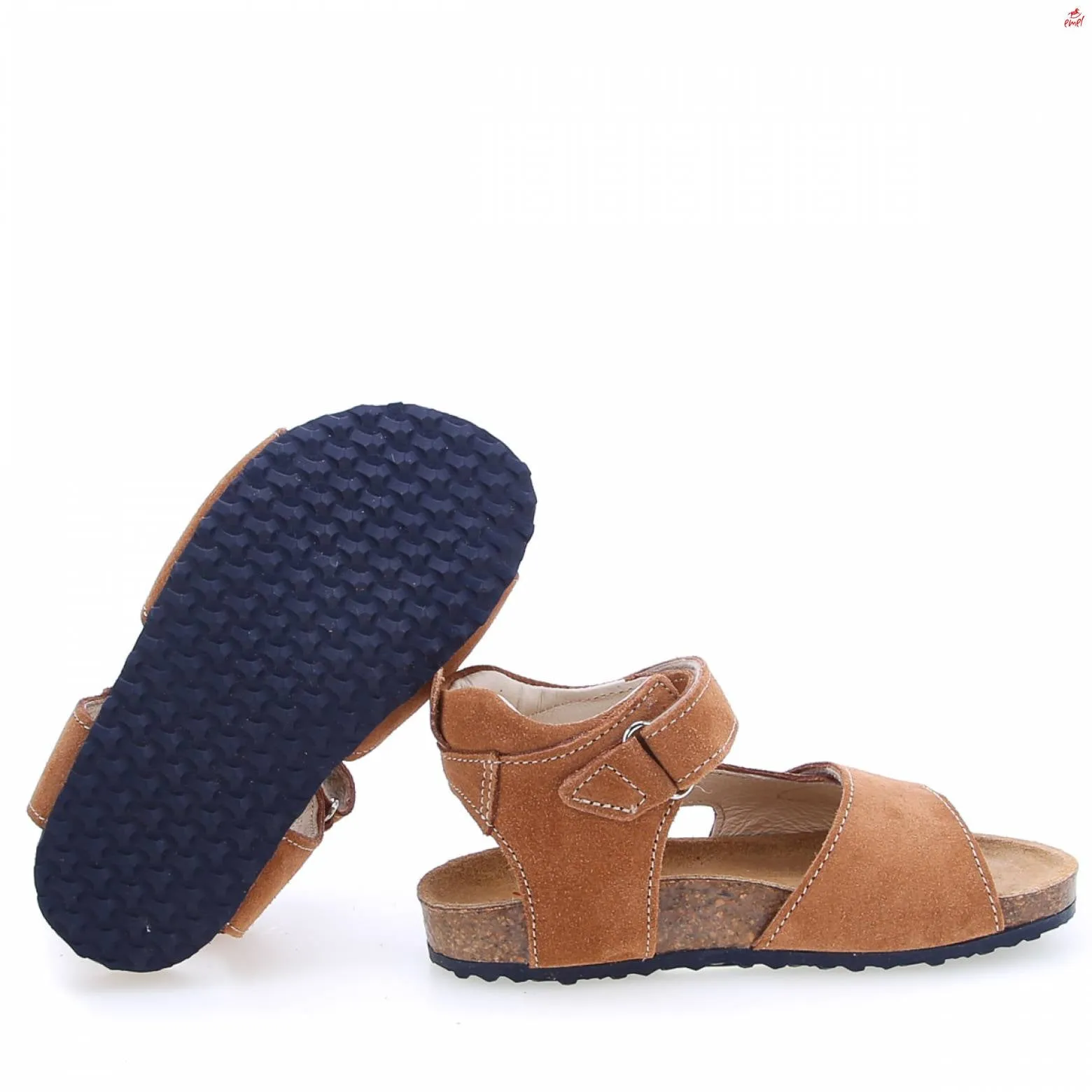 (2508H-5/2509H-5) Emel  brown velcro sandals