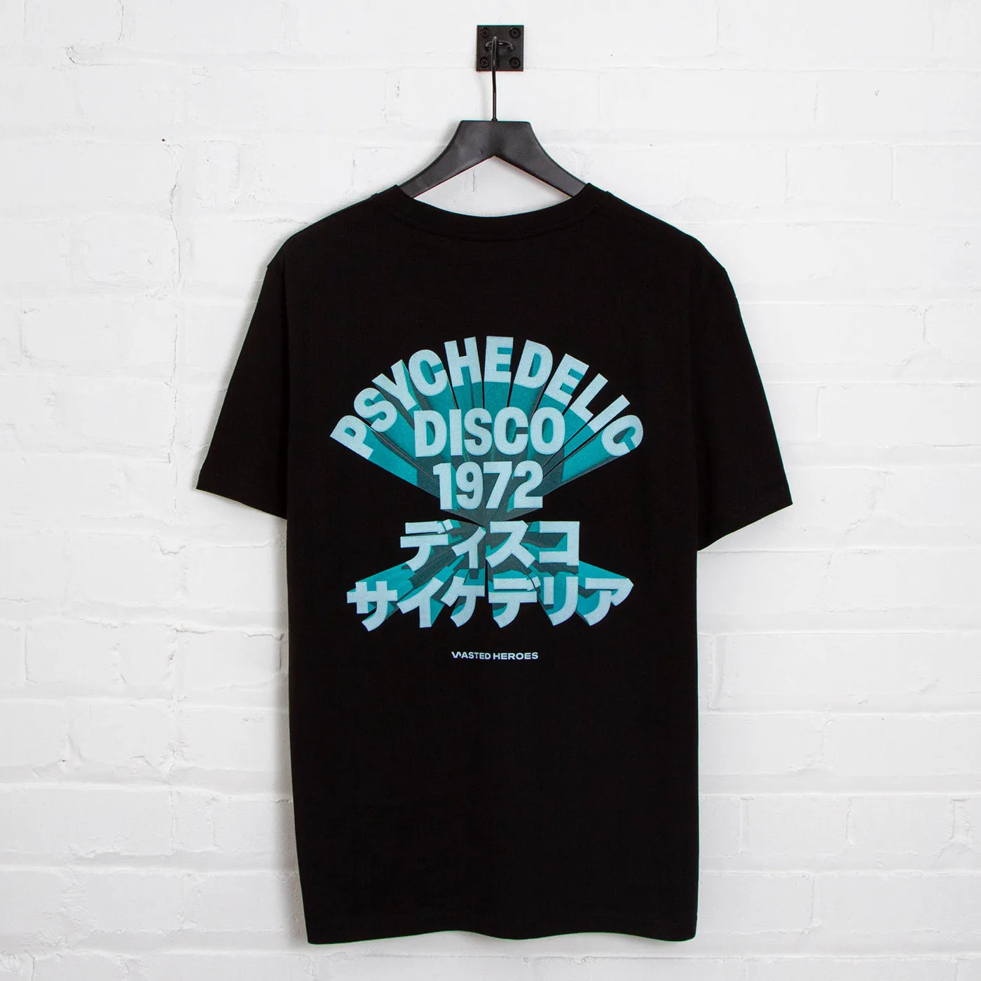 3D 1972 Psychedelic Disco Back Print - Tshirt - Black