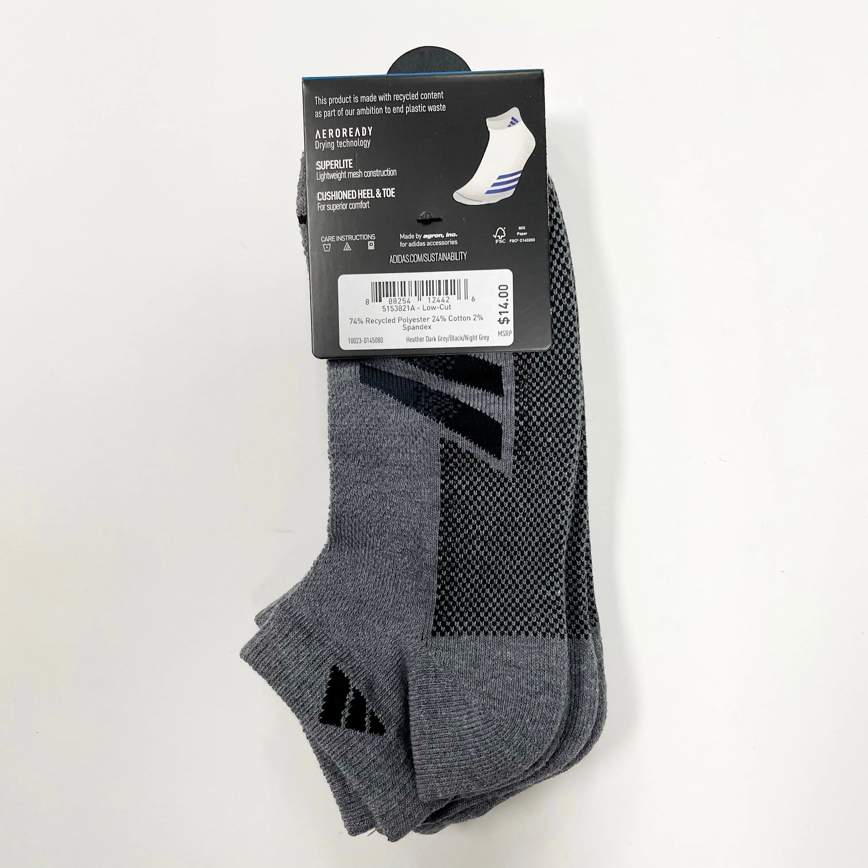 Adidas Men's Superlite low-cut 3 pairs socks