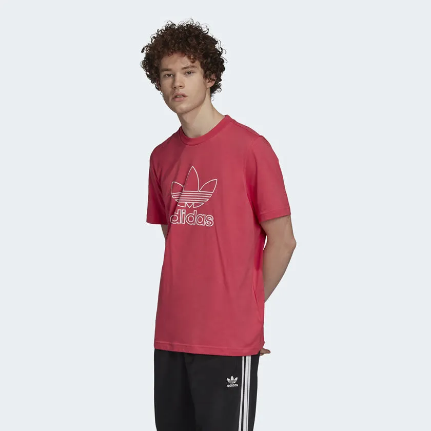 Adidas Originals Men's Size Medium Trefoil Logo Tee - Pink