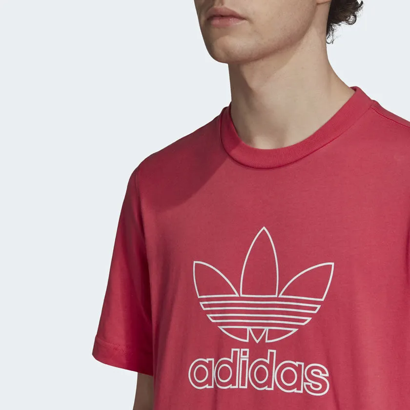 Adidas Originals Men's Size Medium Trefoil Logo Tee - Pink