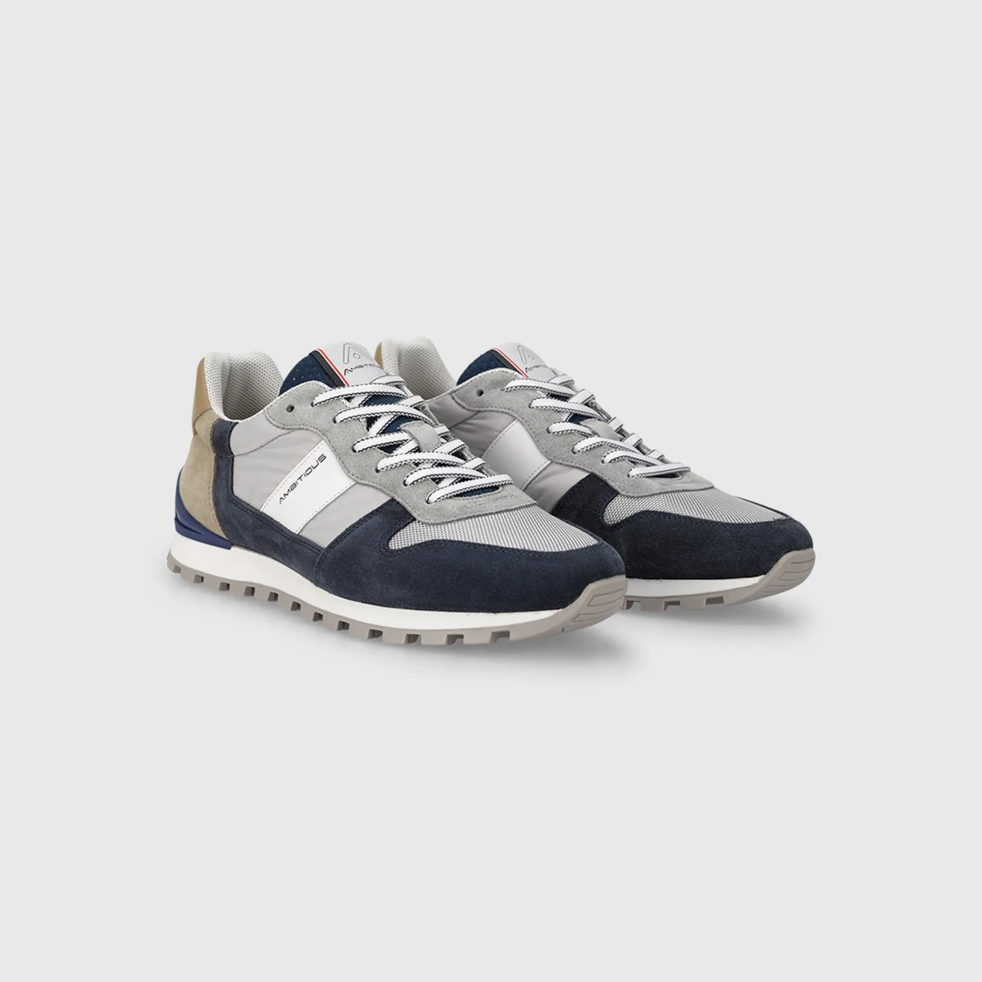 Ambitious Ken Mens Navy and Grey Performance Sneakers