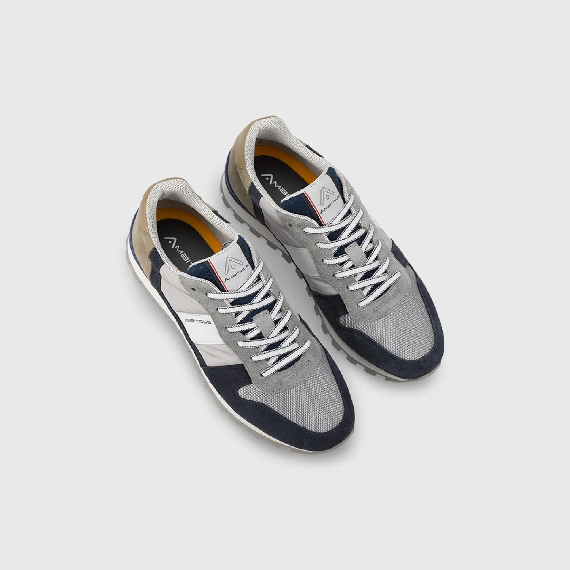 Ambitious Ken Mens Navy and Grey Performance Sneakers