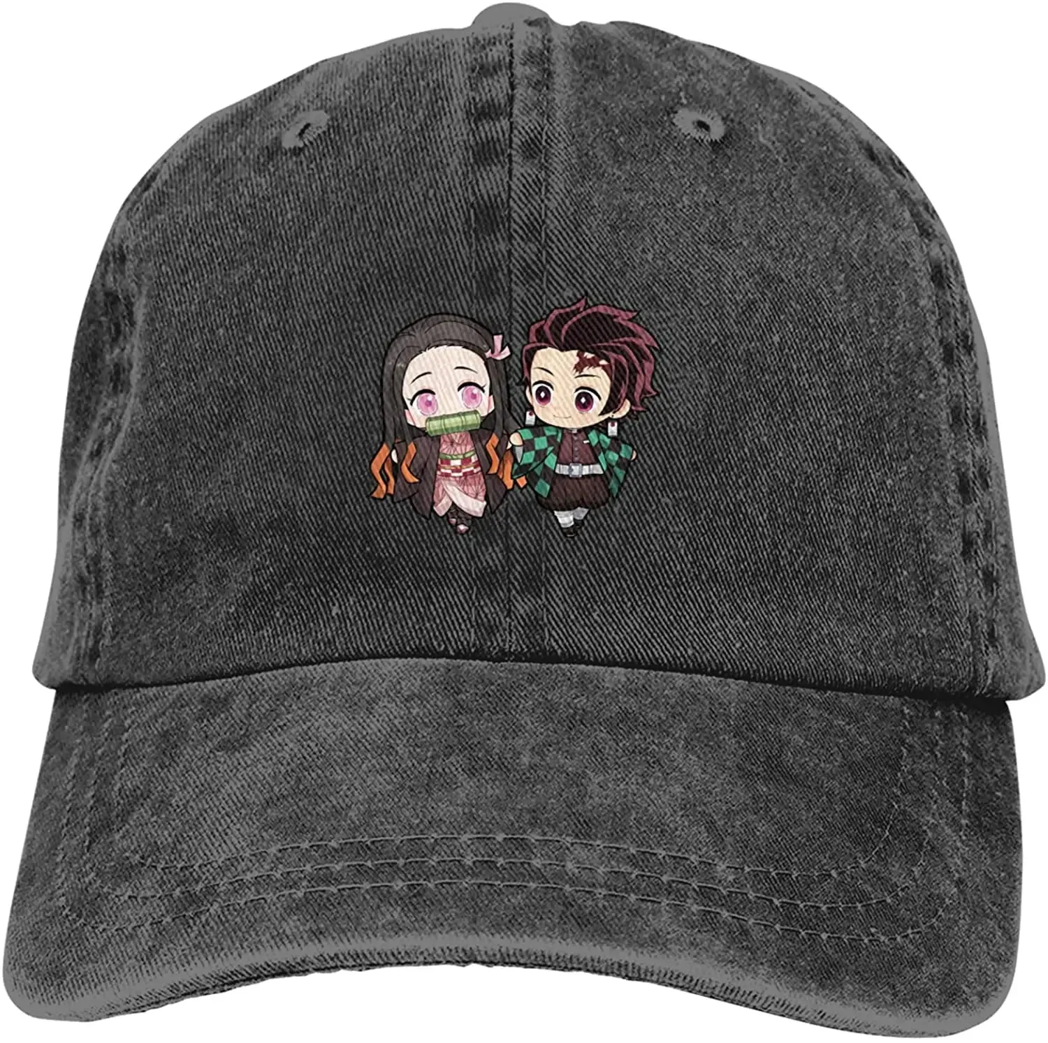 Anime Hat for Men and Women Low Profile Baseball Cap Denim Cotton Adjustable Dad Hat Unisex Snapback Cap Sun Protection