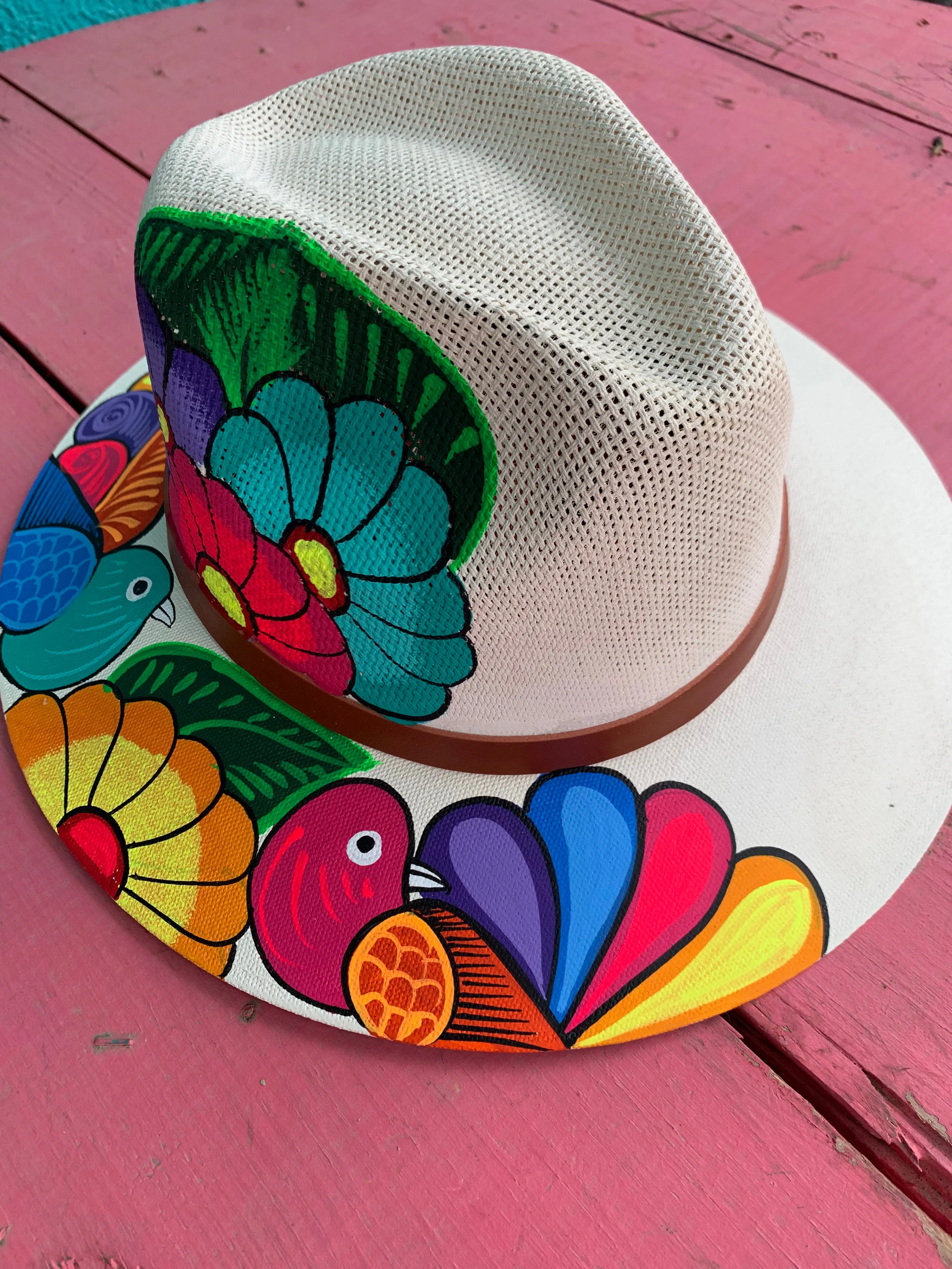 Artisan Hand Painted Hat -7 designs