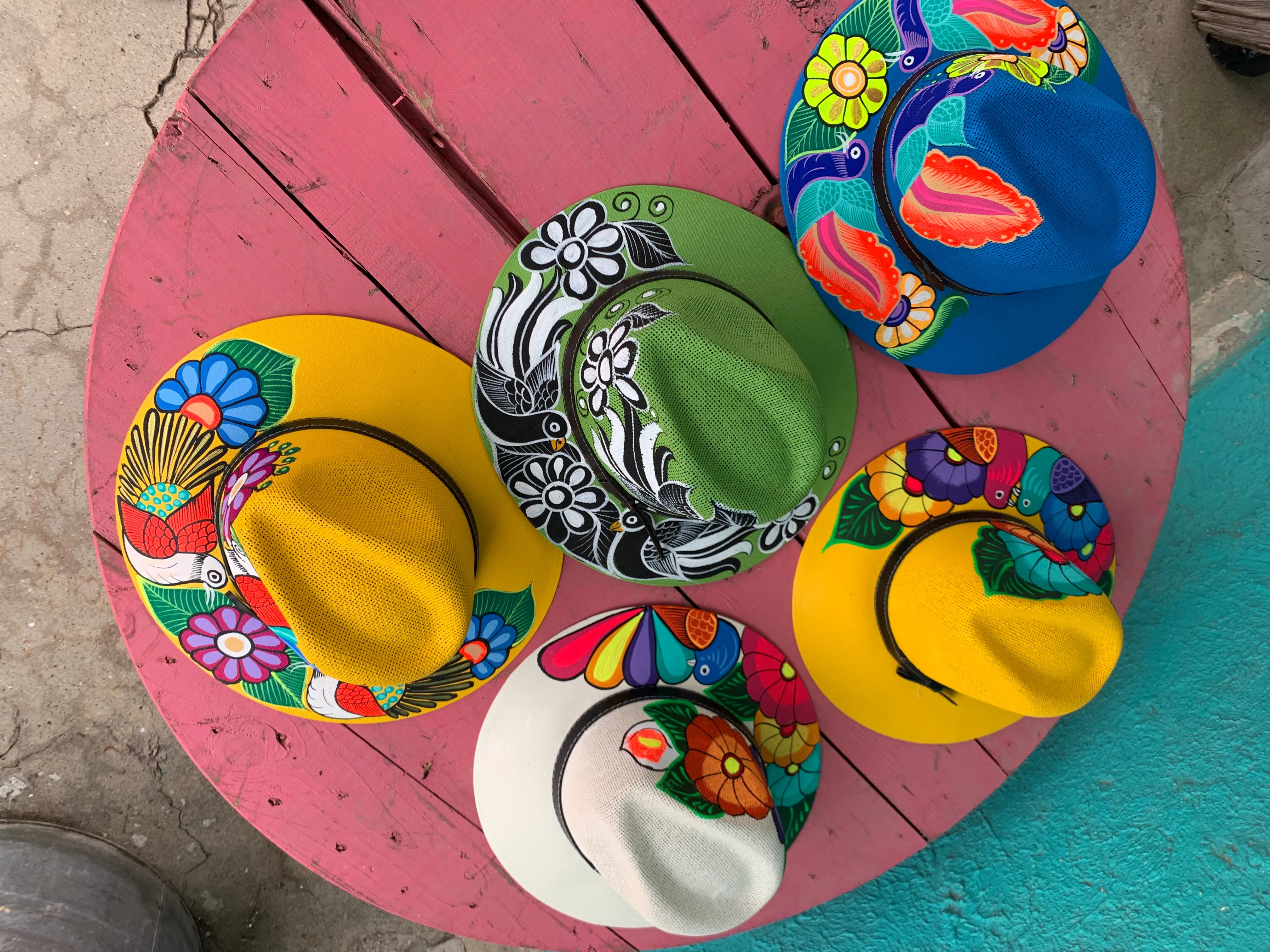 Artisan Hand Painted Hat -7 designs