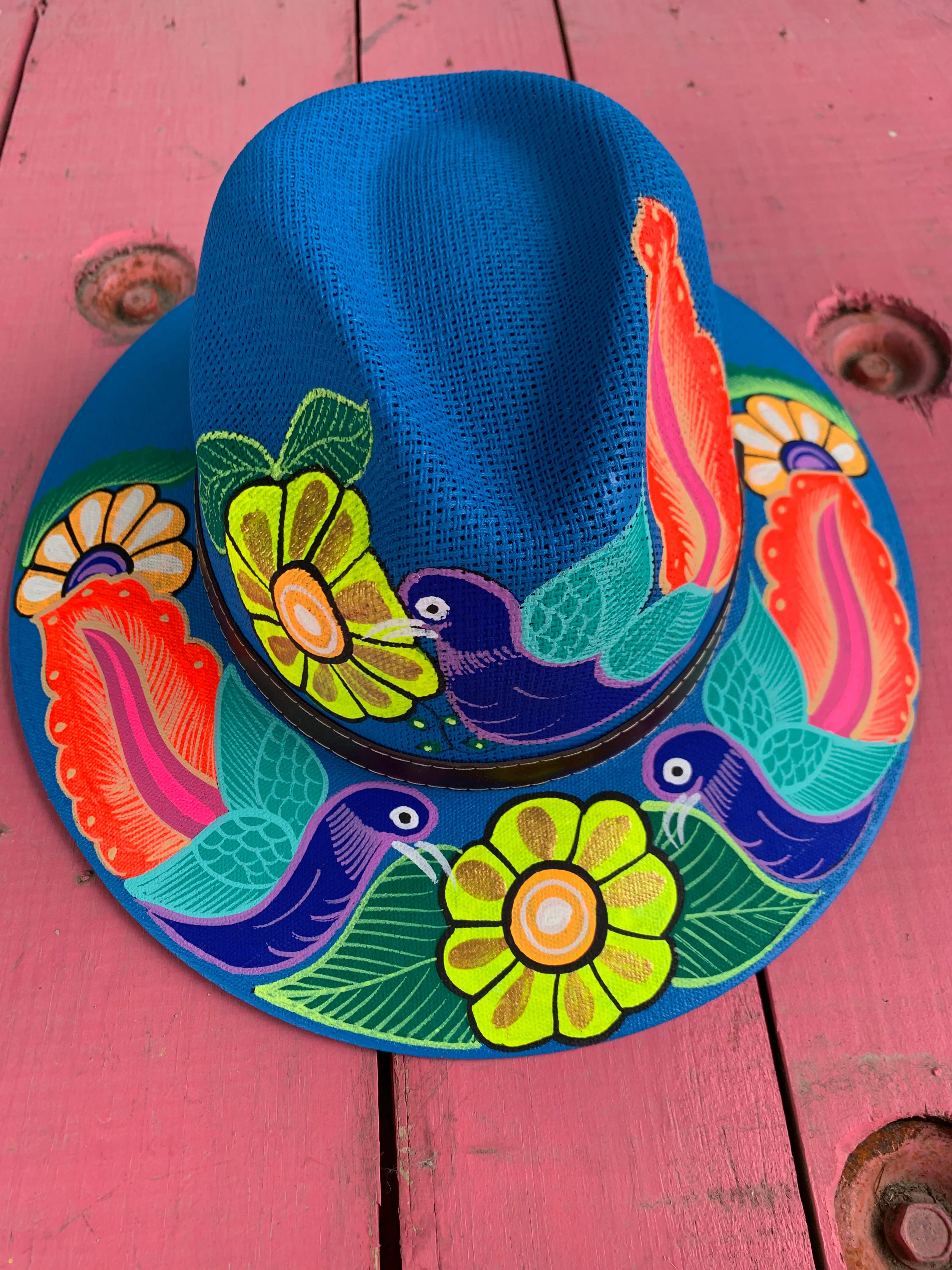 Artisan Hand Painted Hat -7 designs