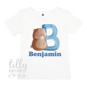 B Is For Bear Personalised T-Shirt For Boys, Personalised Gift For Boys, Personalised T-Shirt, Personalised Birthday Gift, Boys T-Shirt