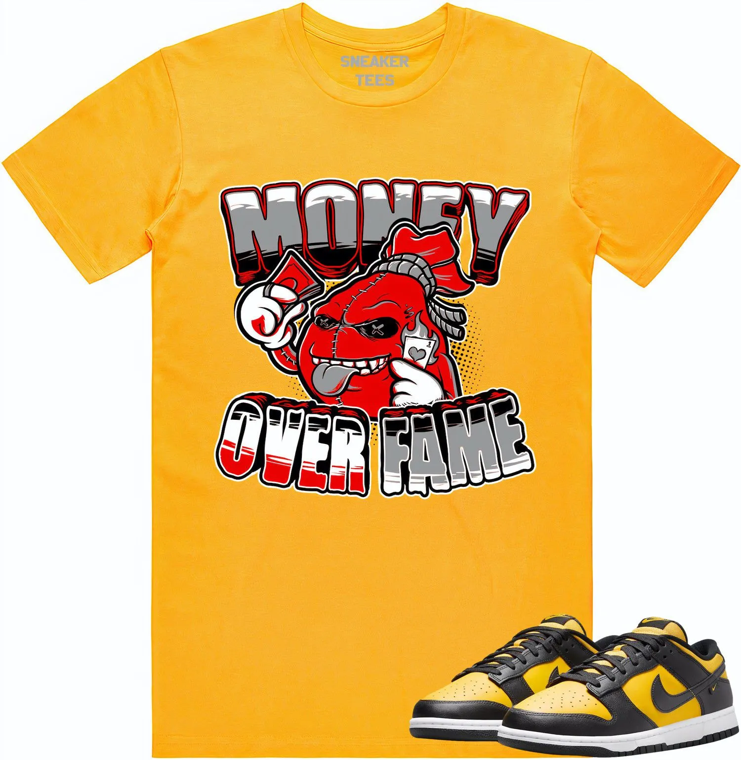 Black University Gold Dunks Shirt to Match - RED MOF