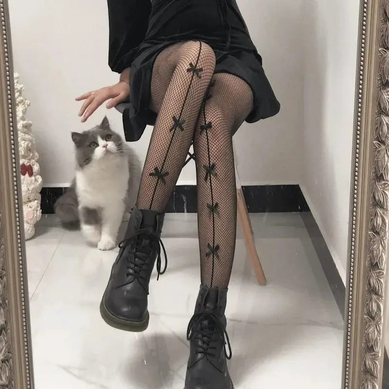 Bow Lace Pantyhose Socks