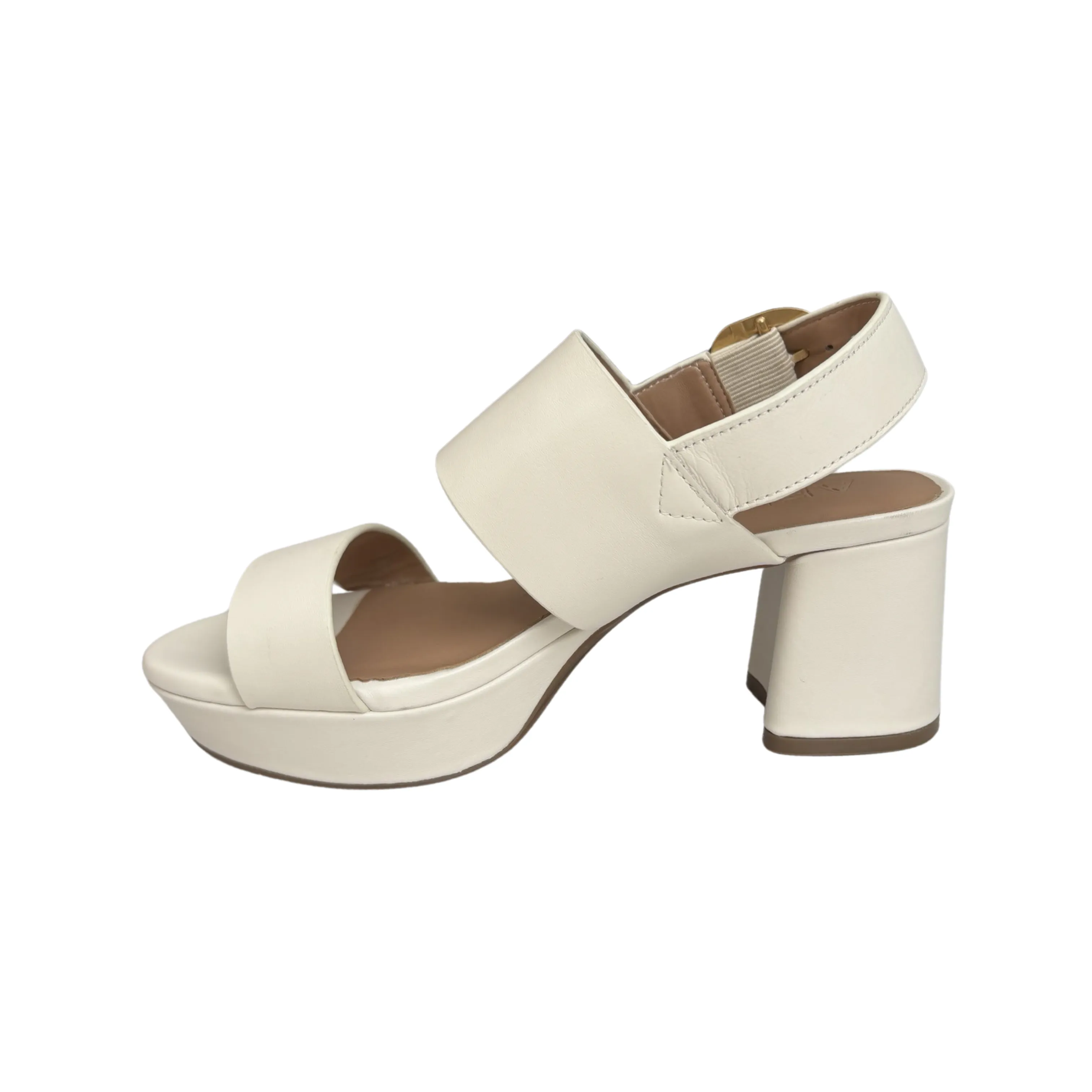 Camera Eggshell Leather Sandal