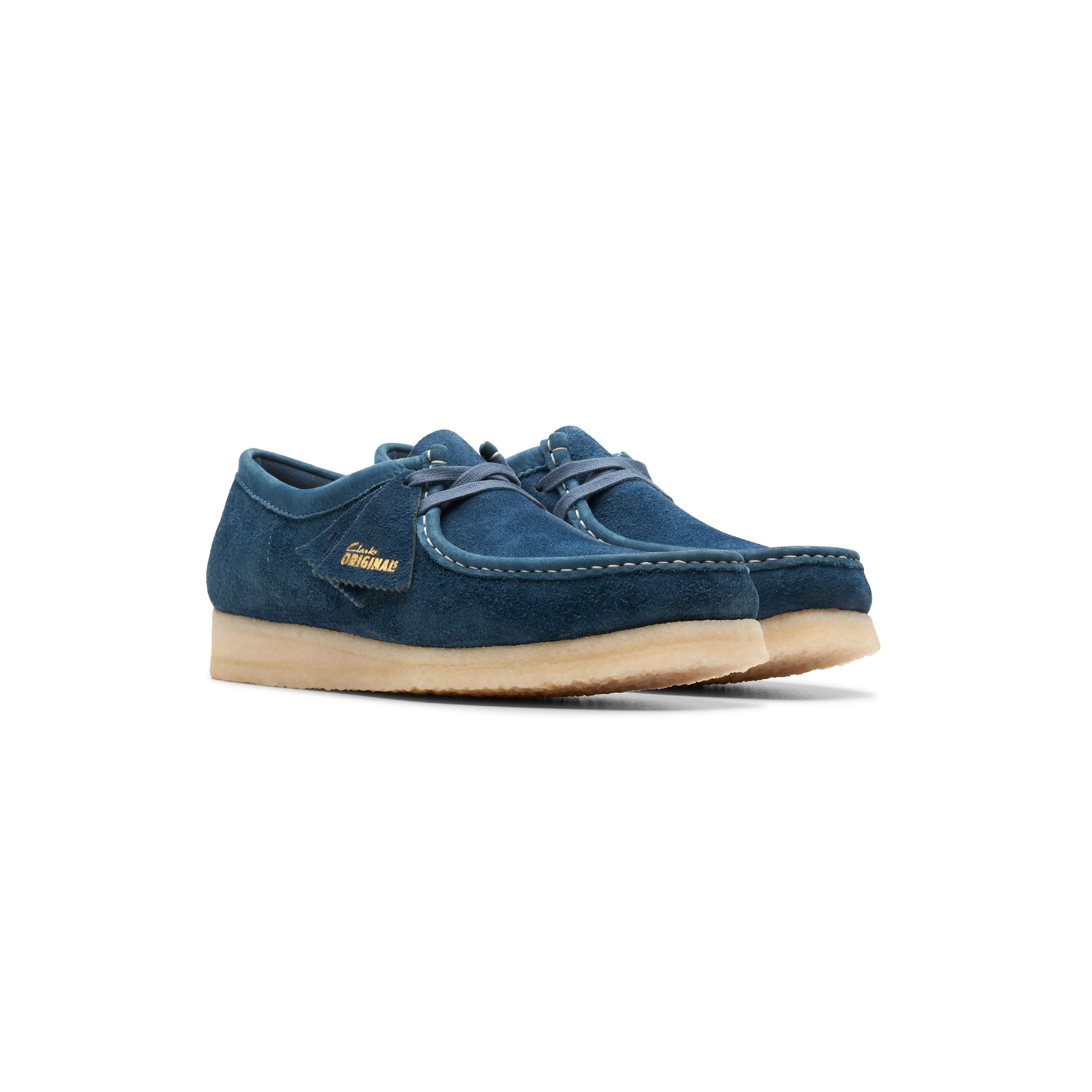 Clarks Wallabee Navy / Teal Suede