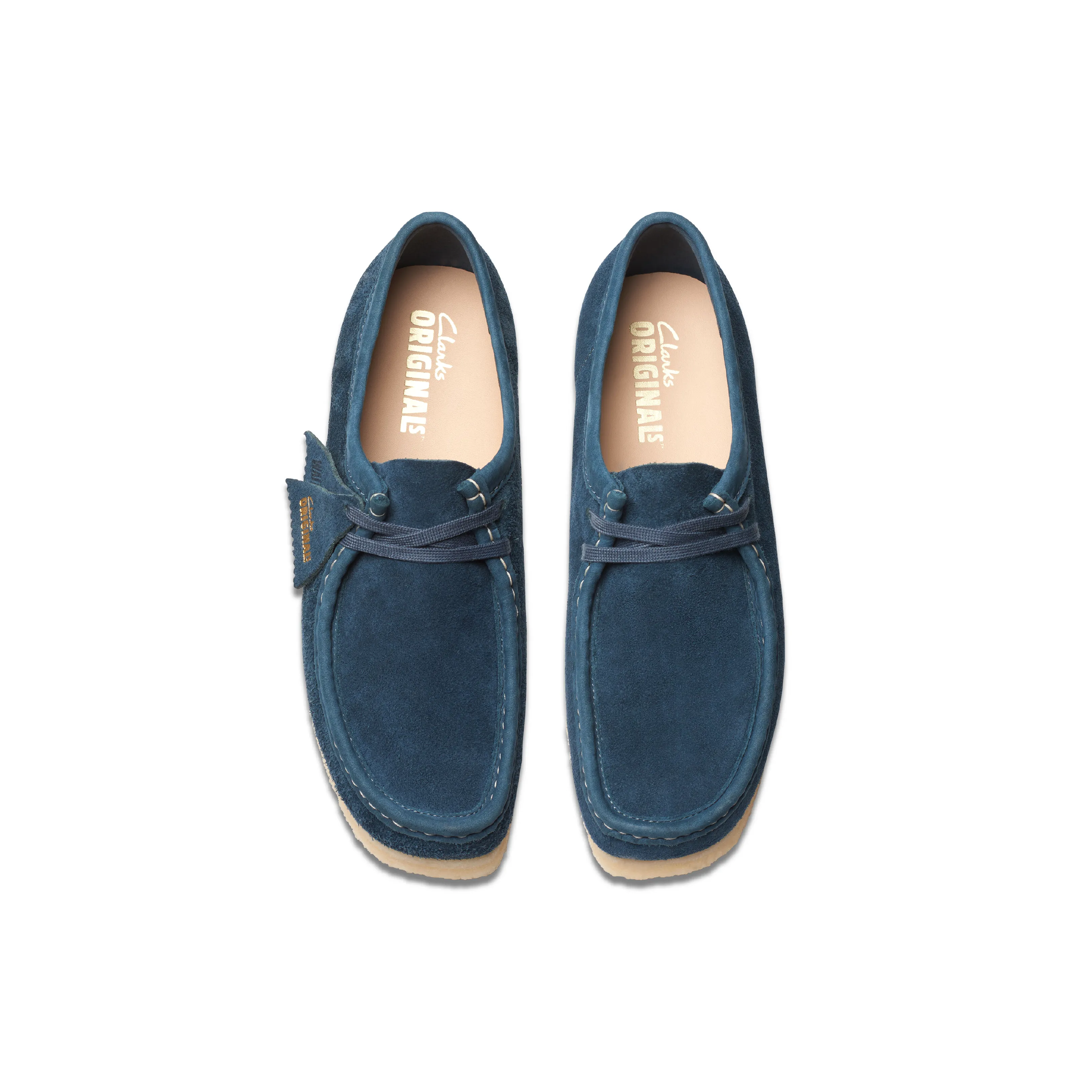 Clarks Wallabee Navy / Teal Suede