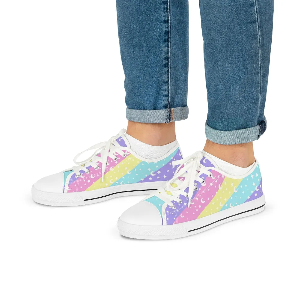 Cosmic Rainbow Men's Low Top Sneakers