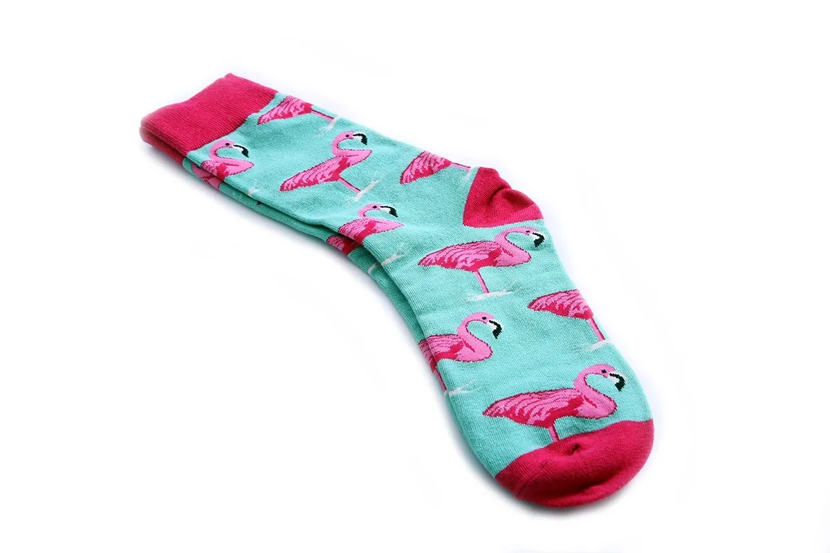 Crew Socks | Funky Socks - Flamingo (Pink)