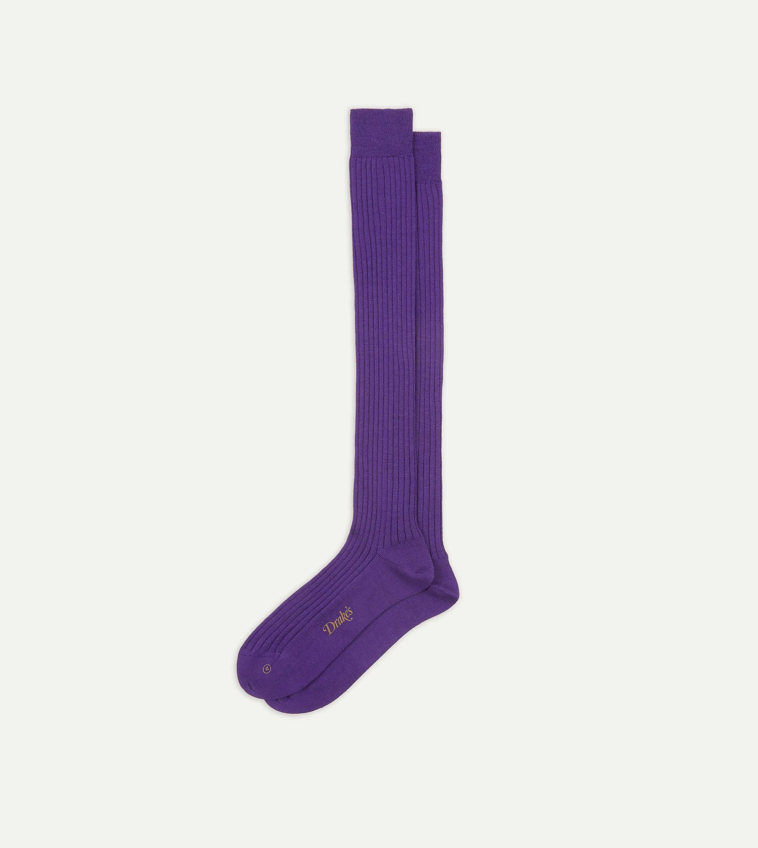 Dark Purple Wool Over-the-Calf Socks