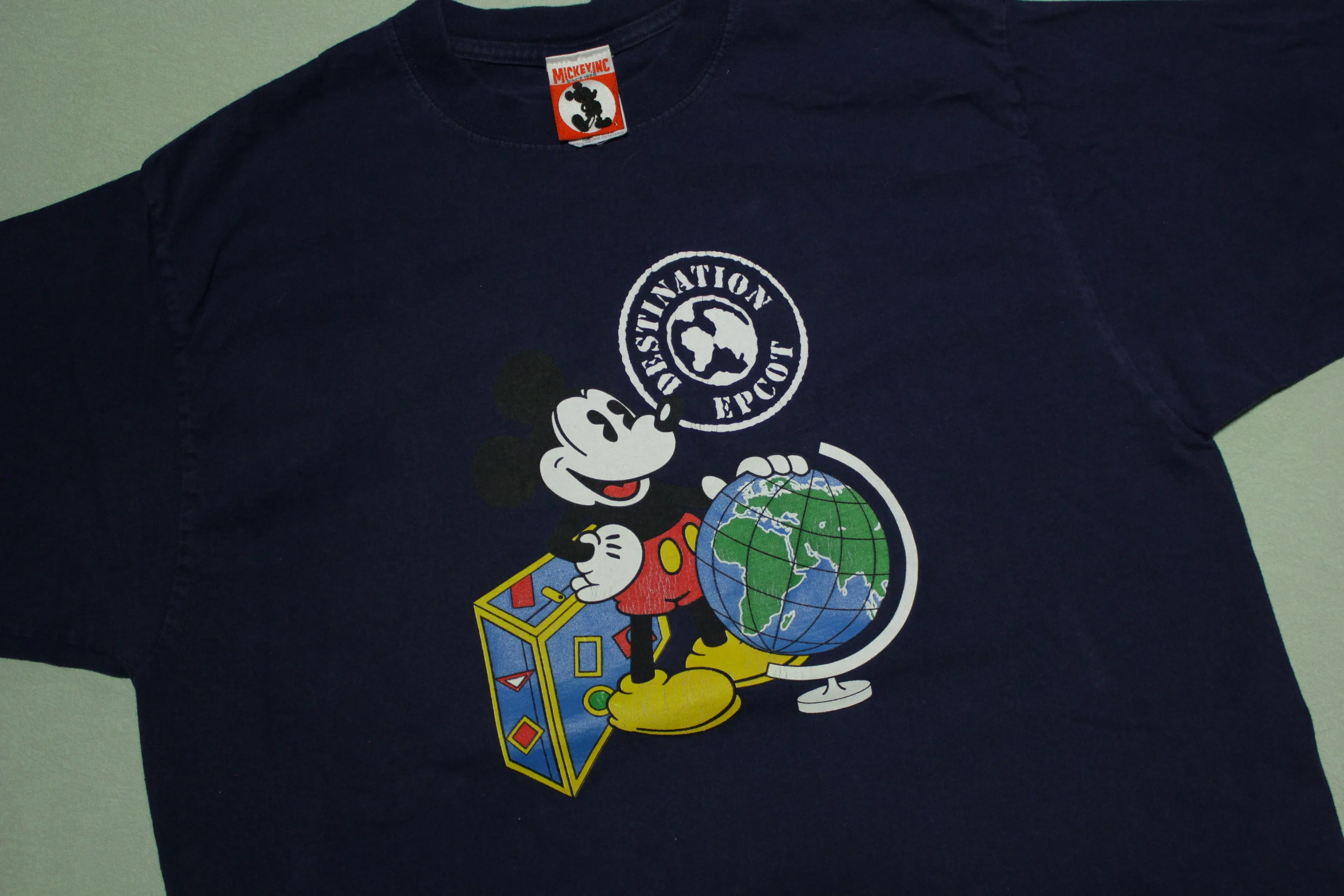 Destination Epcot Vintage 90's Disney World Mickey Mouse Mickey Inc USA T-Shirt