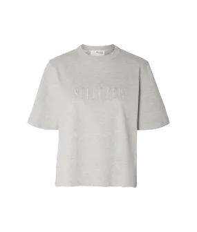 Embroidered T-shirt - Grey