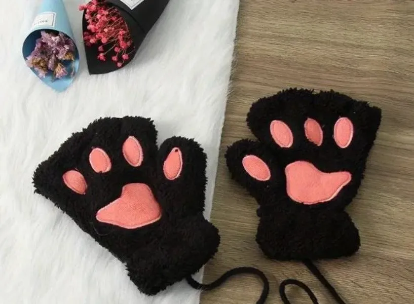 Gloves - Cat Paws - Black