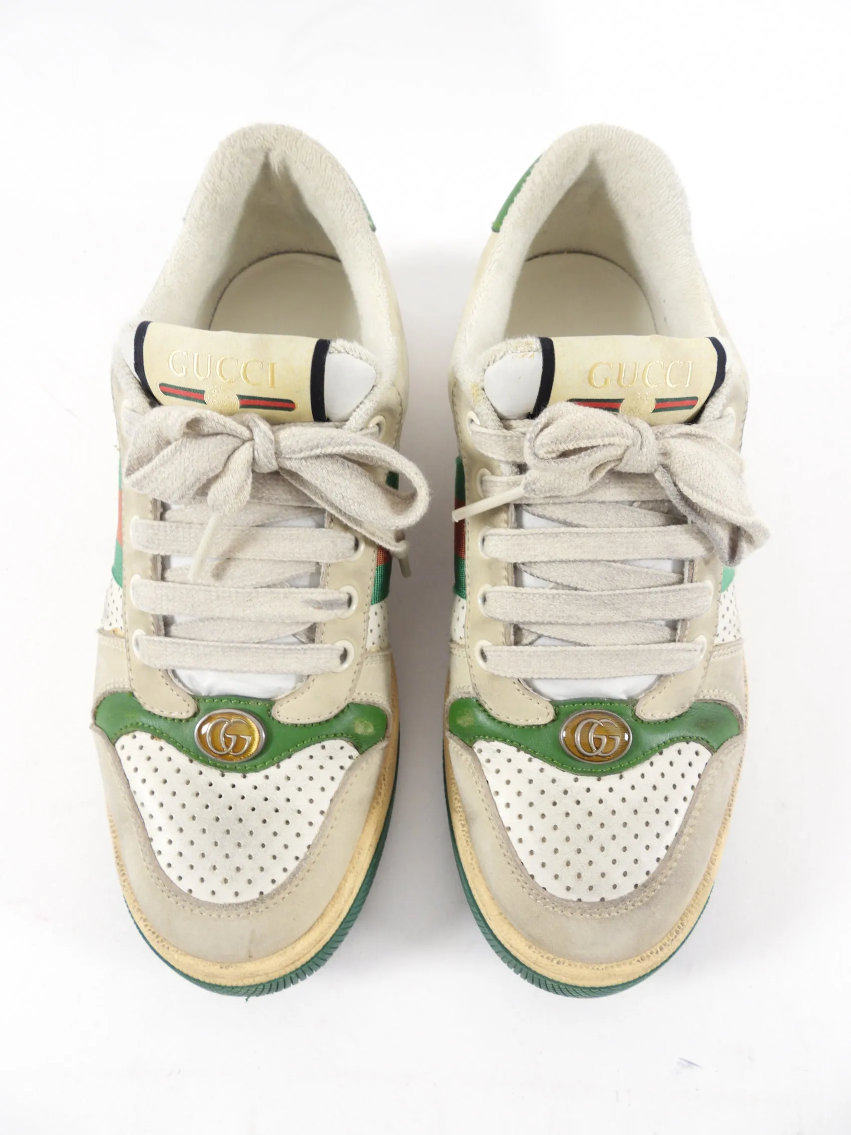 Gucci screener distressed sneaker green - 36.5 / 7