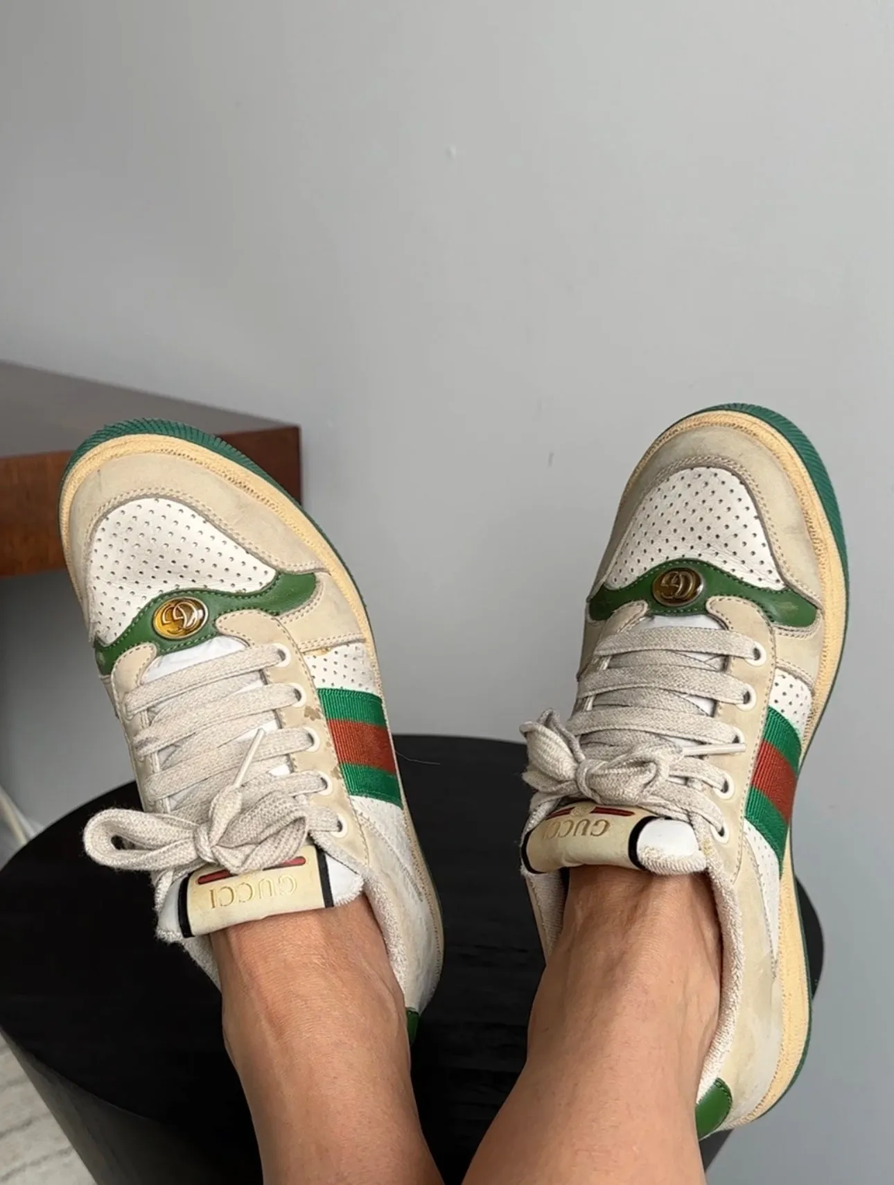 Gucci screener distressed sneaker green - 36.5 / 7