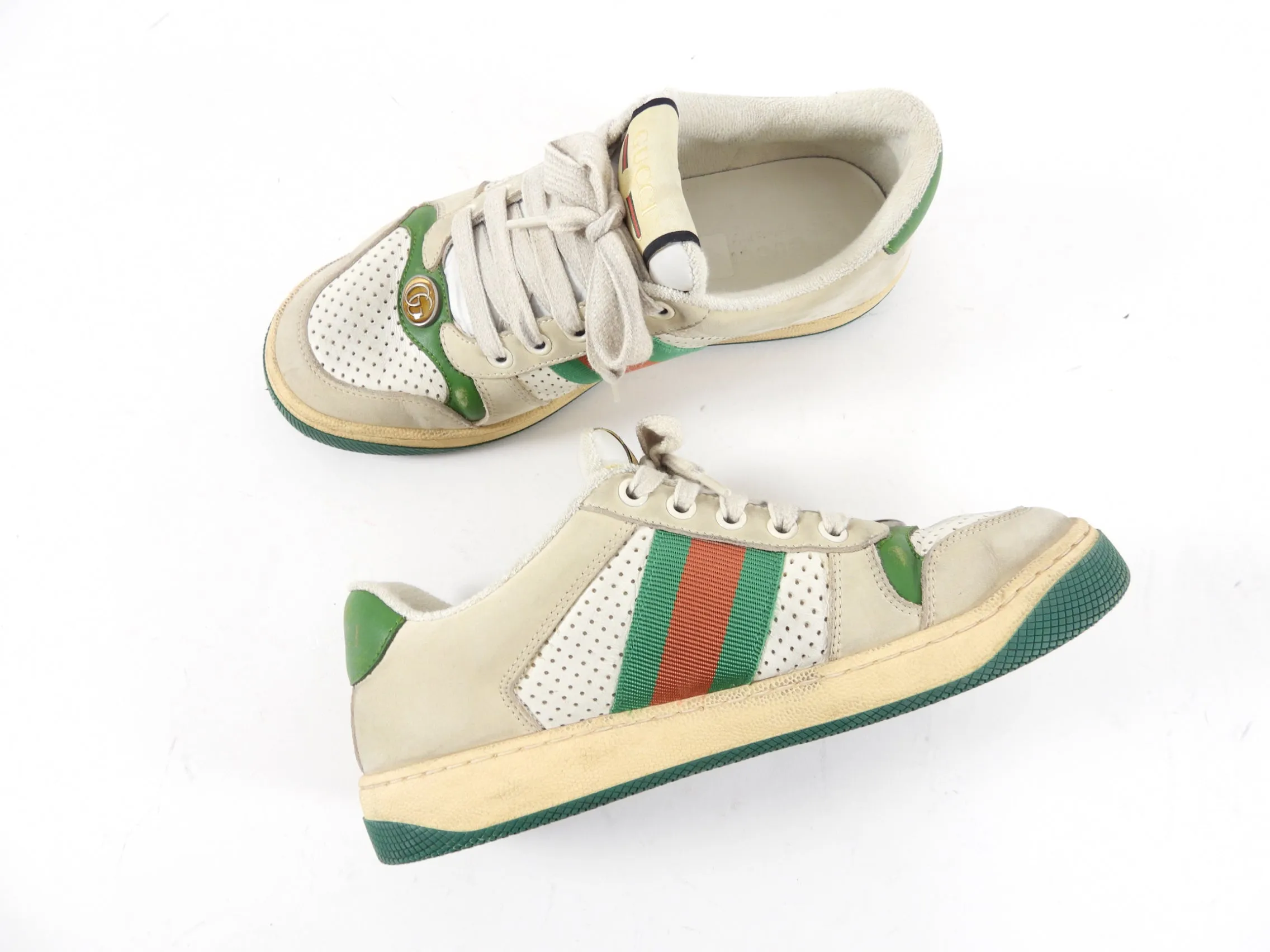 Gucci screener distressed sneaker green - 36.5 / 7