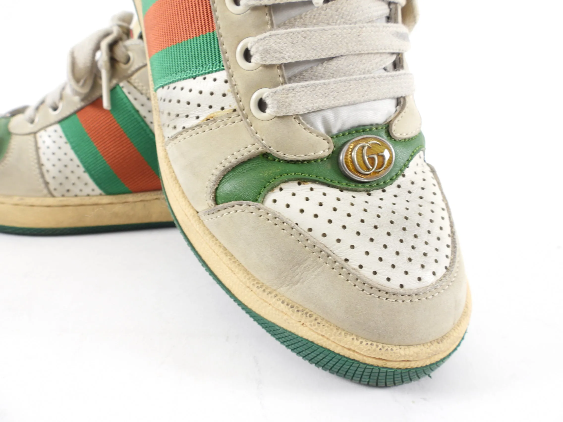 Gucci screener distressed sneaker green - 36.5 / 7