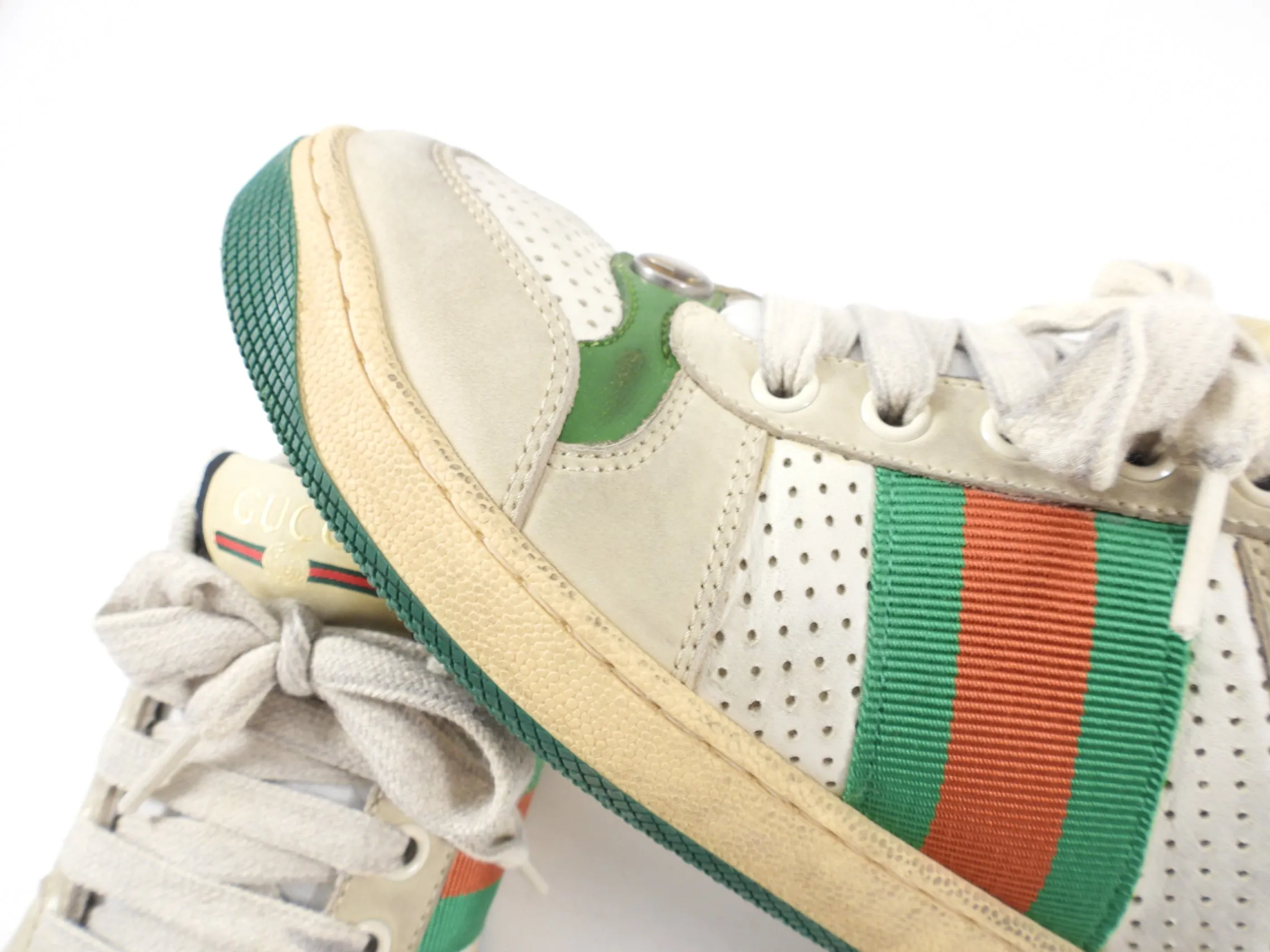 Gucci screener distressed sneaker green - 36.5 / 7