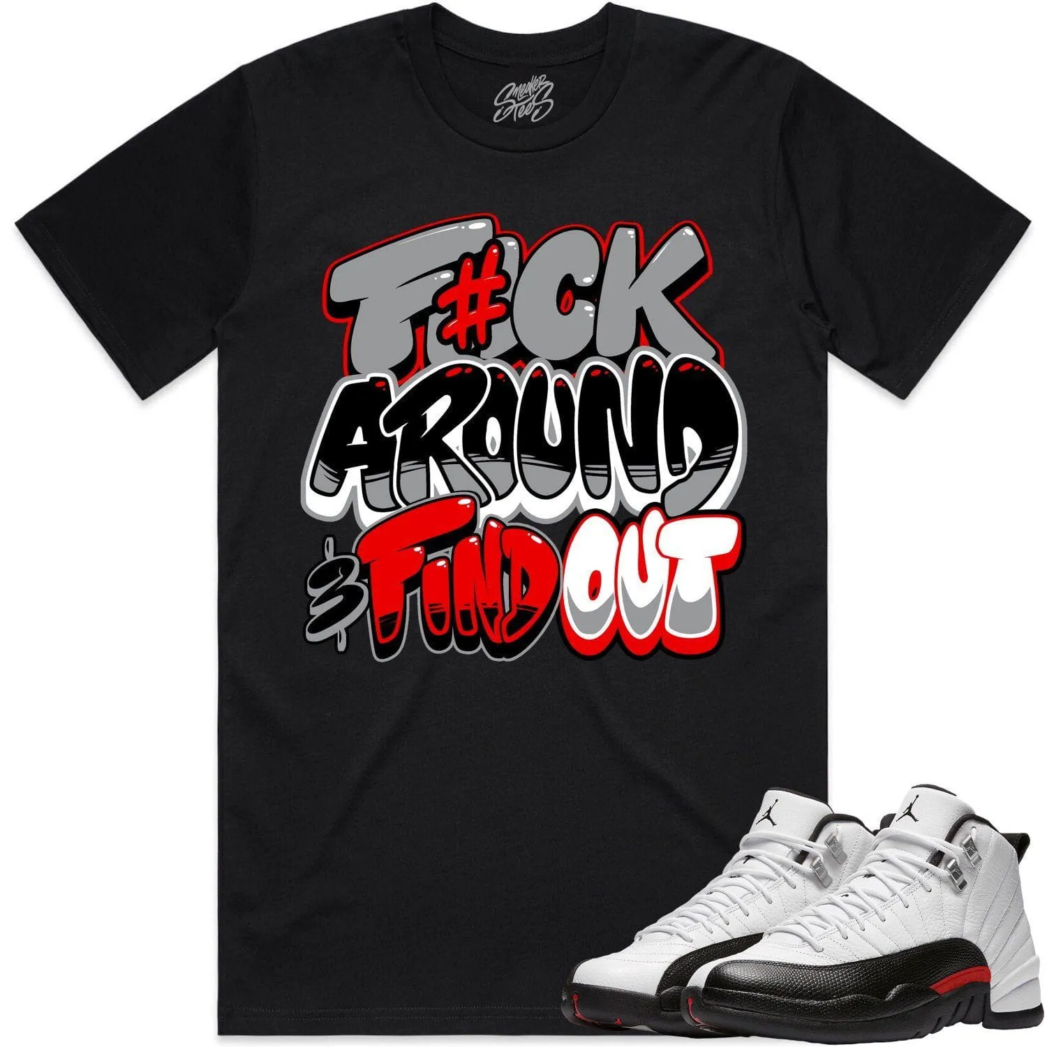 Jordan 12 Red Taxi 12s Shirt to Match - RED F#CK