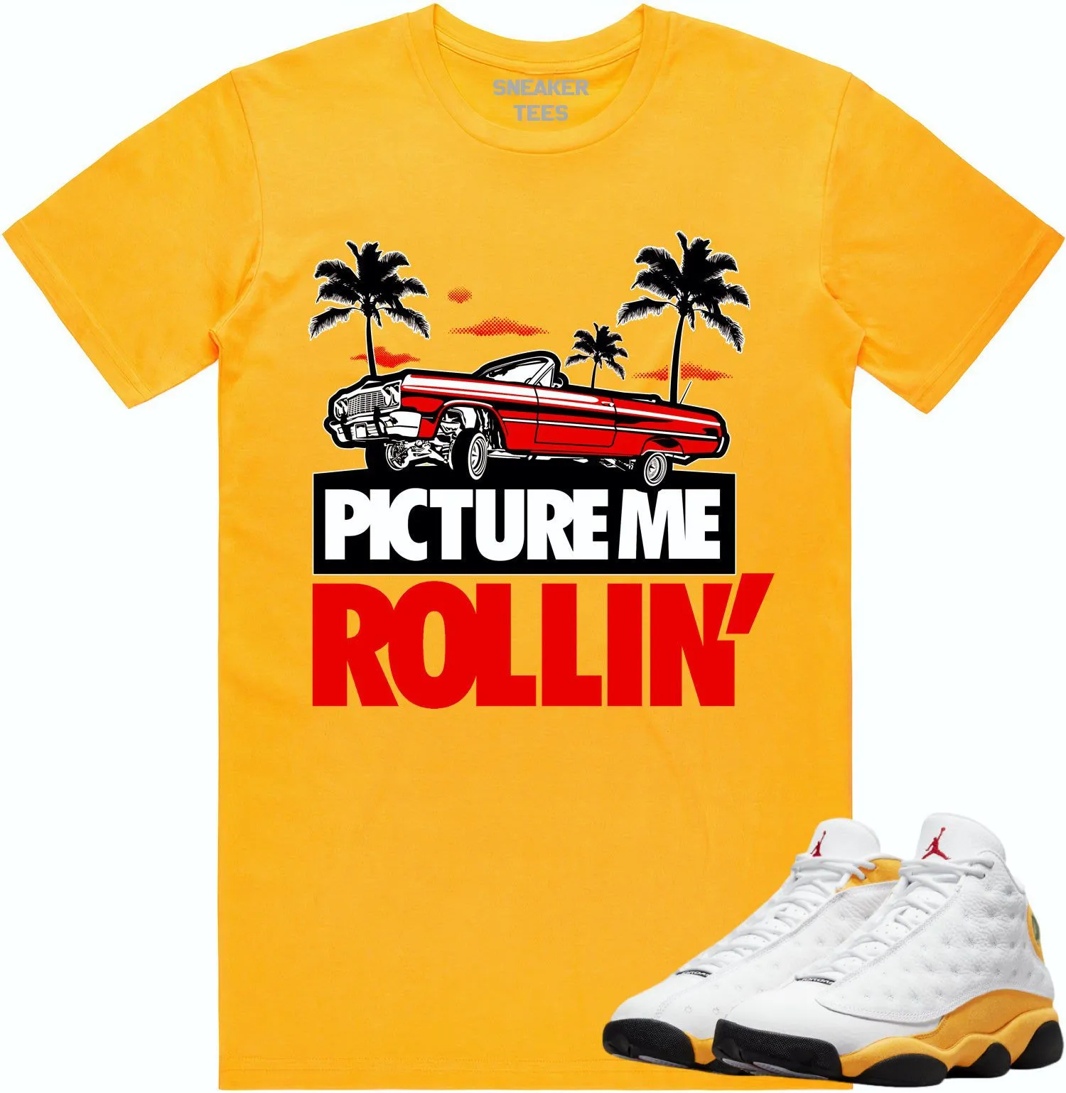 Jordan 13 University Gold 13s Shirt to Match - RED PMR