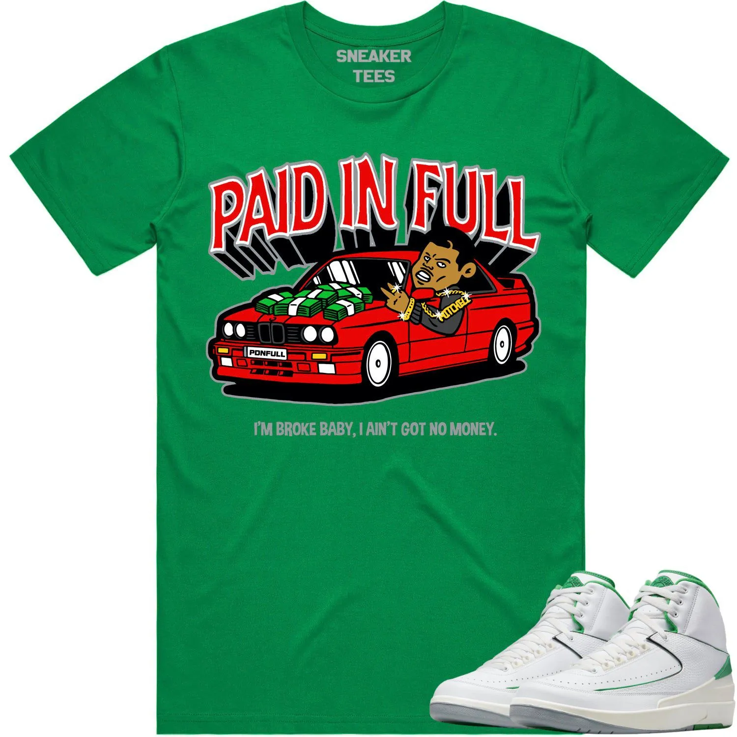 Jordan 2 Lucky Green 2s Shirt to Match - RED PAID