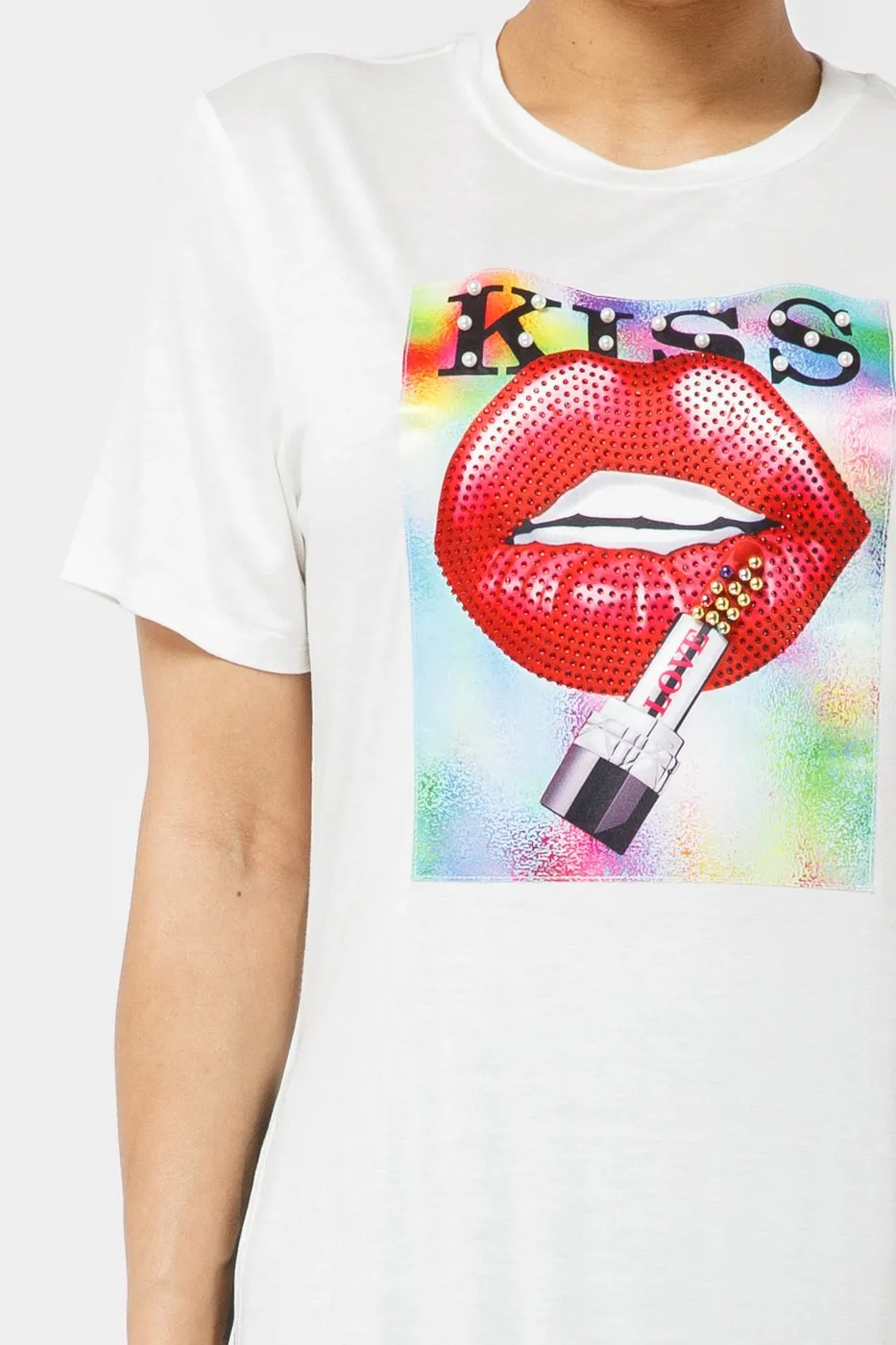 Kiss Embellished T-Shirt