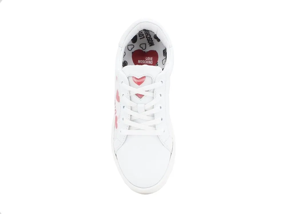 LOVE MOSCHINO Sneaker Cuore Bianco Ologram JA15023G1BIA510A