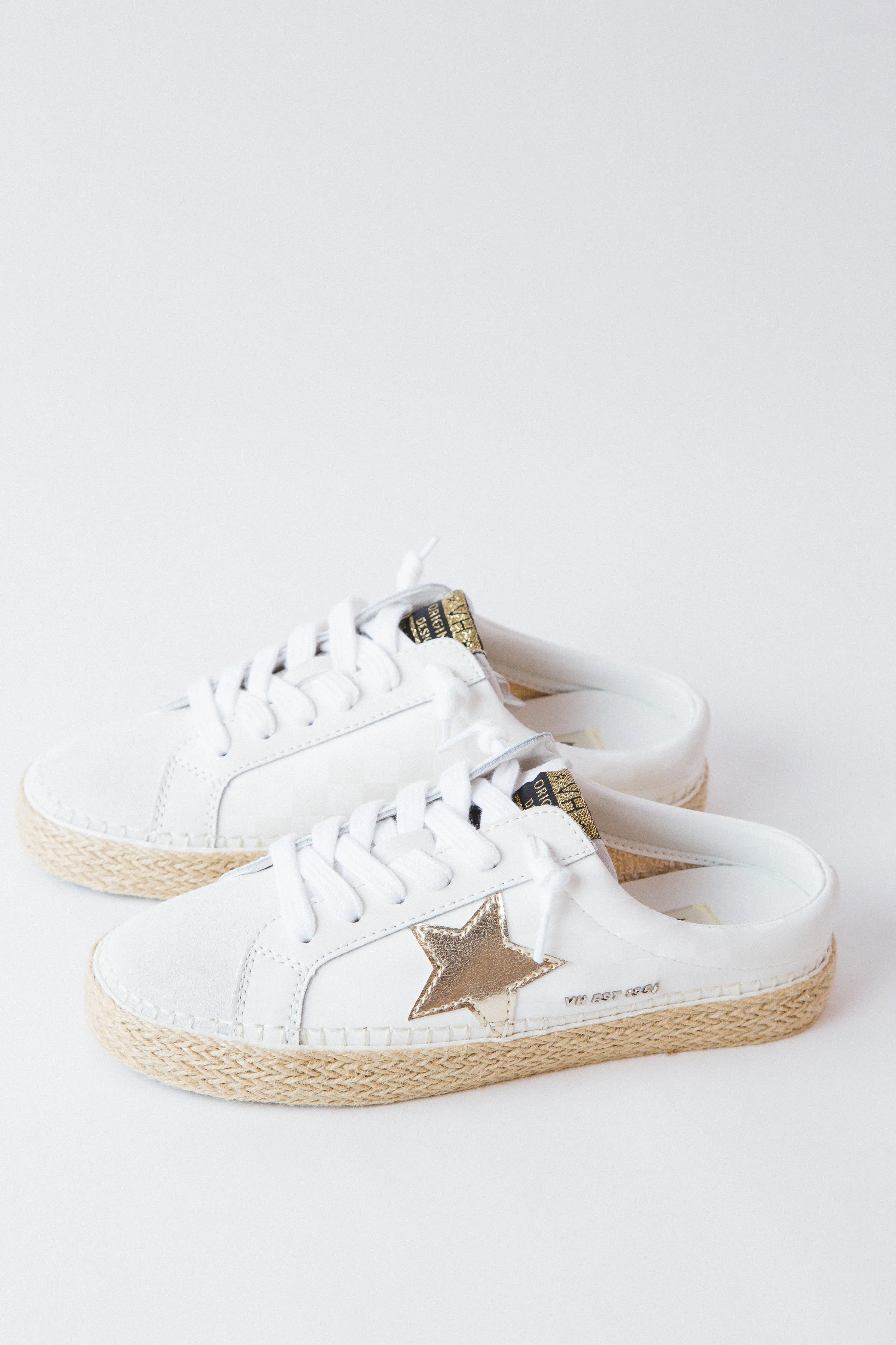 Melody Checkered Espadrille Sneaker, White/Checkered | Vintage Havana