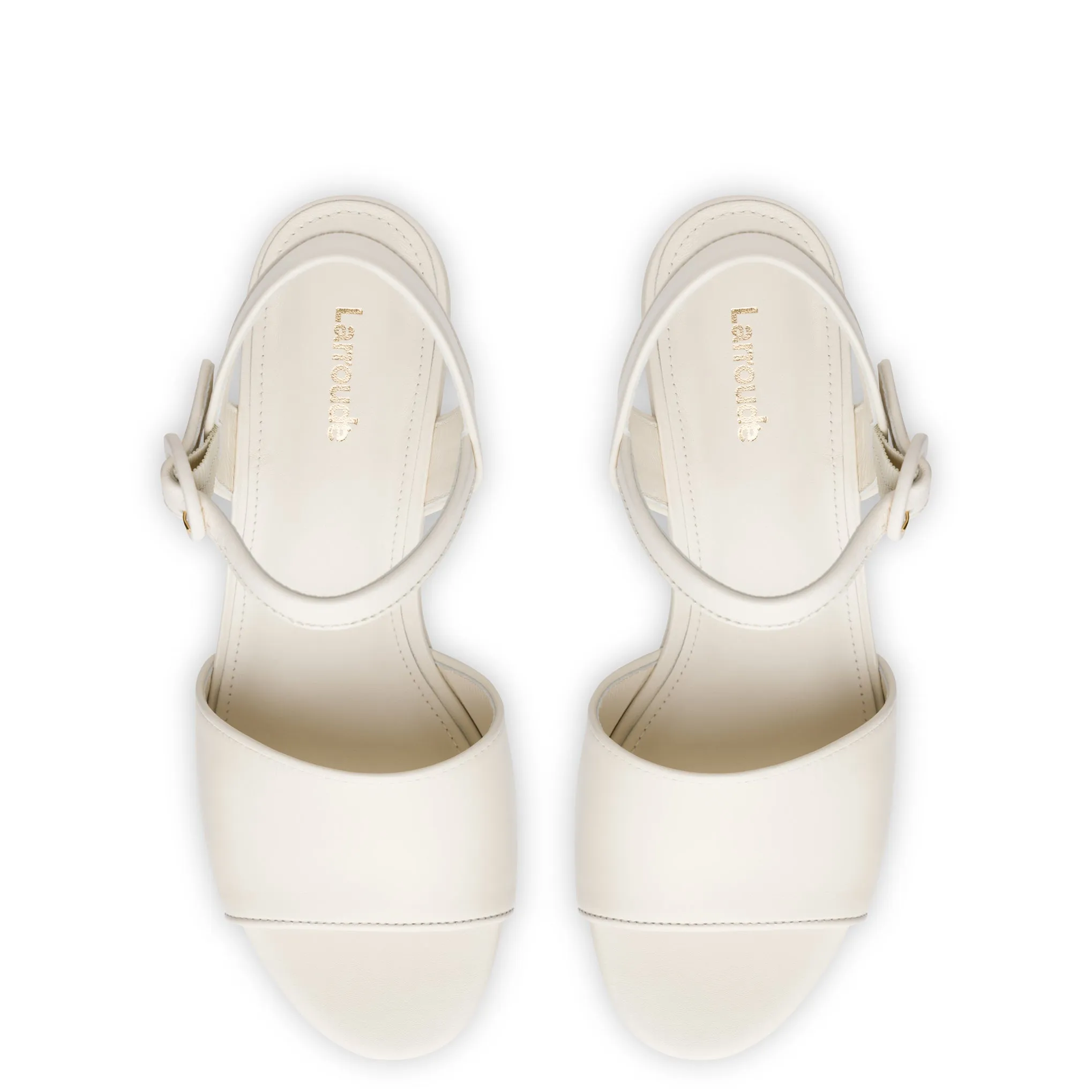 Miso Platform Strap Sandal In Ivory Leather