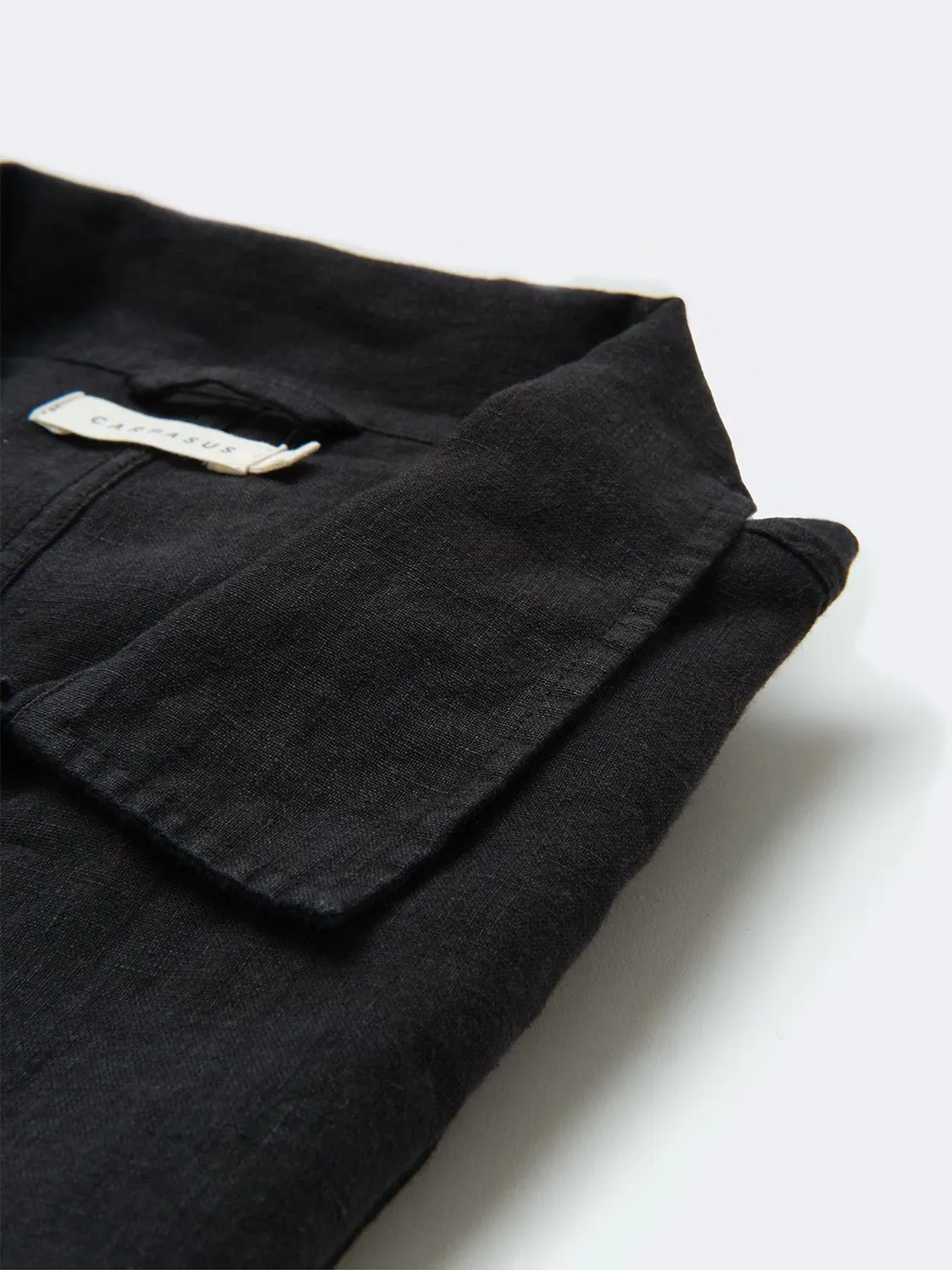 Overshirt Linen Montagnola Black