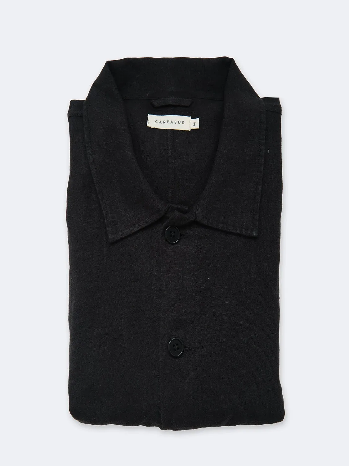 Overshirt Linen Montagnola Black