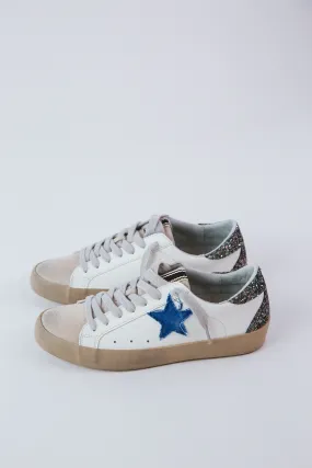 Paula Glitter Back Star Sneaker, Tie Dye Denim | SHUSHOP