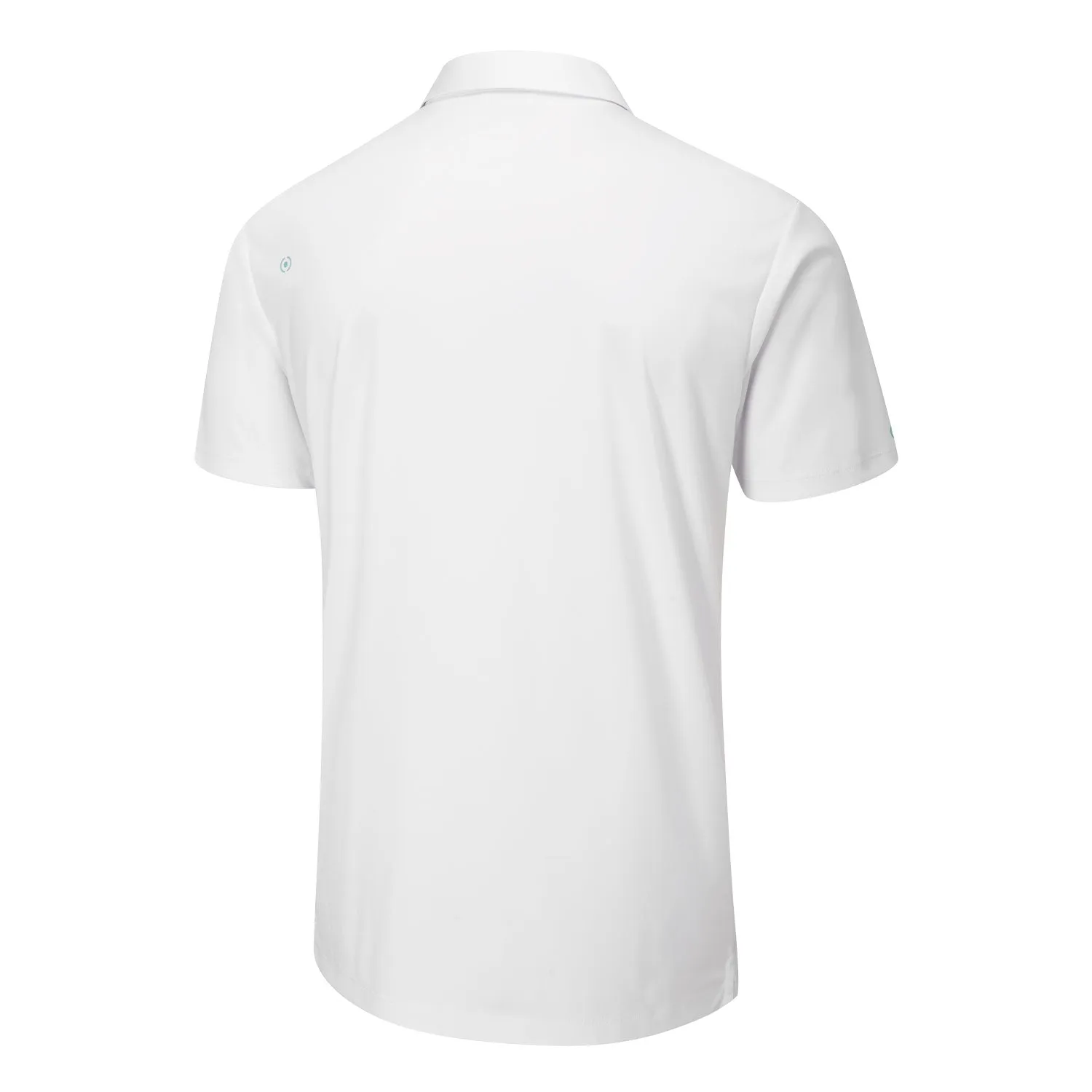 Ping Portman Placement Print Polo Shirt - White/Blue Nile