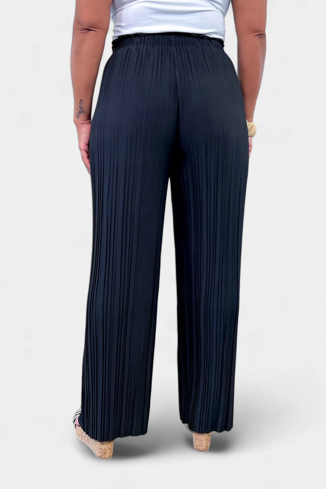 Pleated Wide Leg Pants