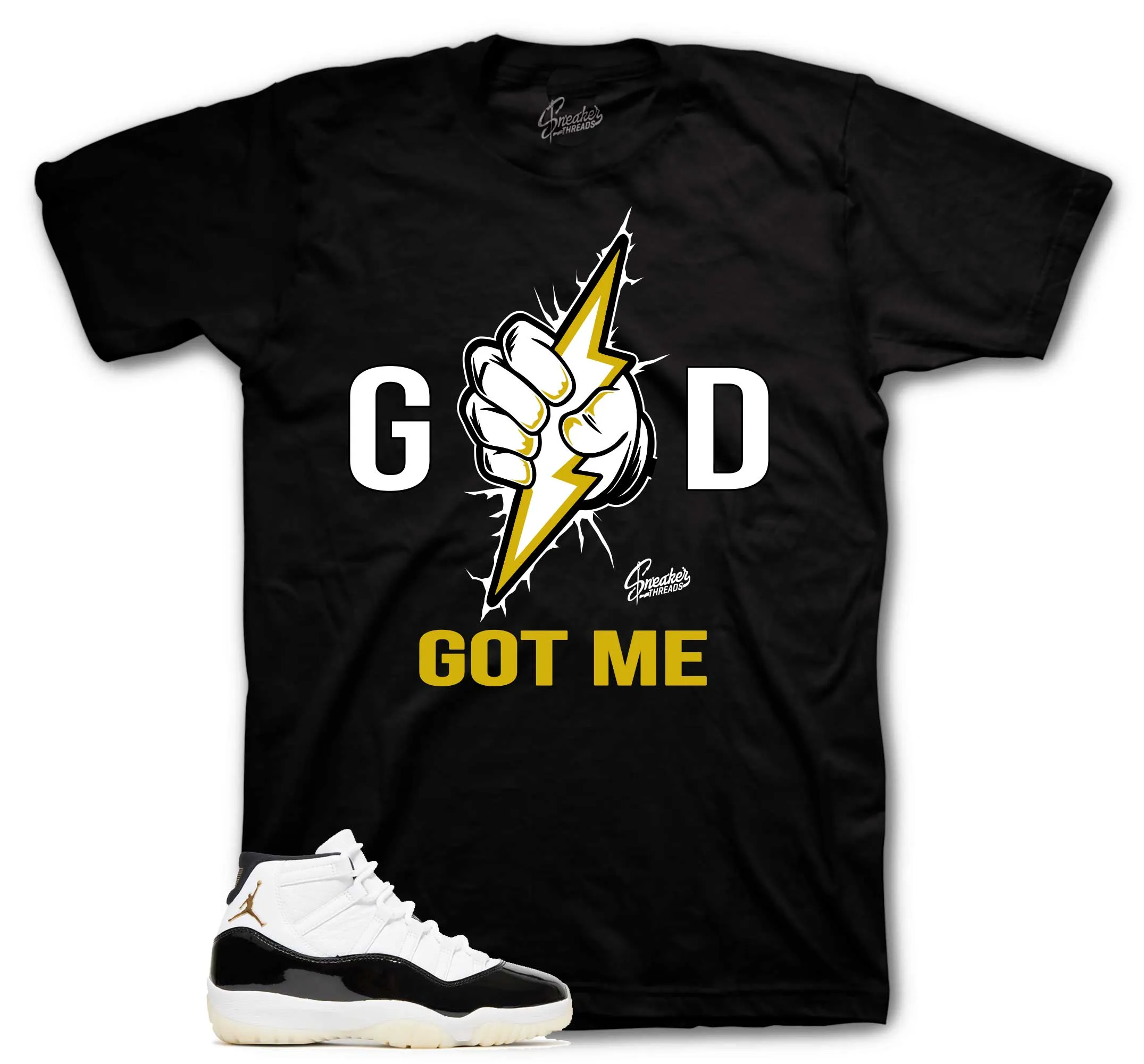 Retro 11 Gratitude Shirt - God Got Me - Black