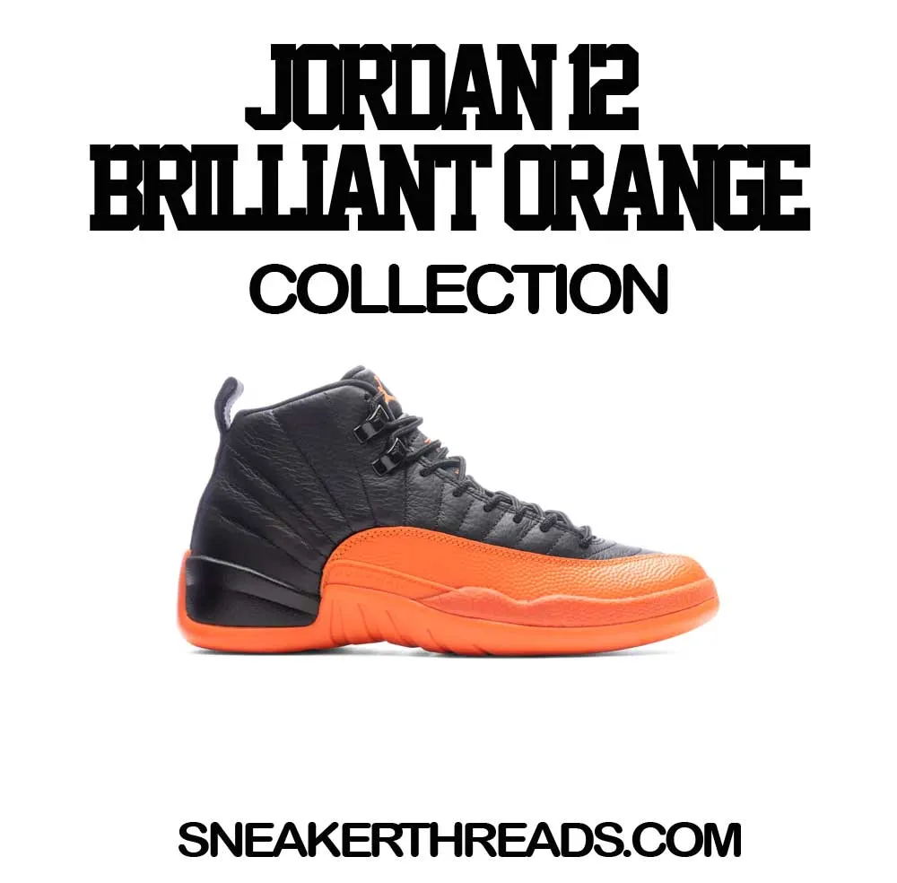 Retro 12 Brilliant Orange Shirt - World - Black