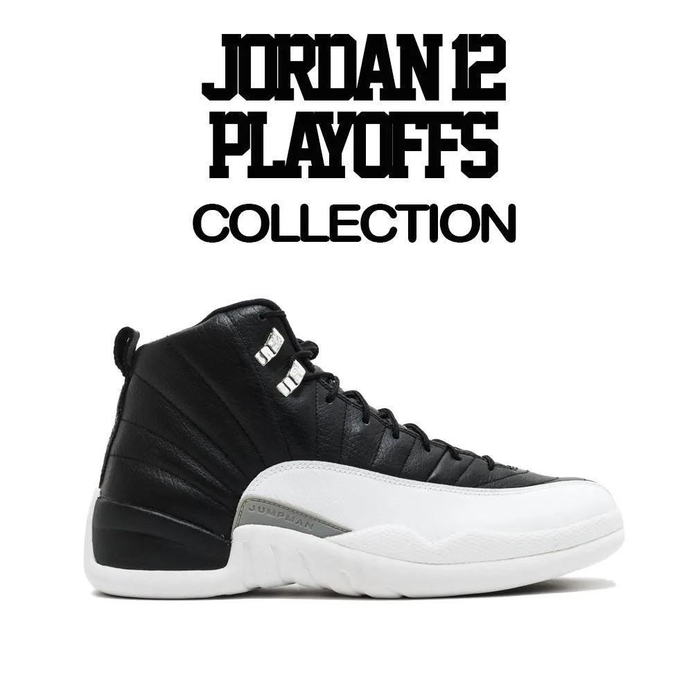 Retro 12 Playoff Shirt - Original Grails - Black