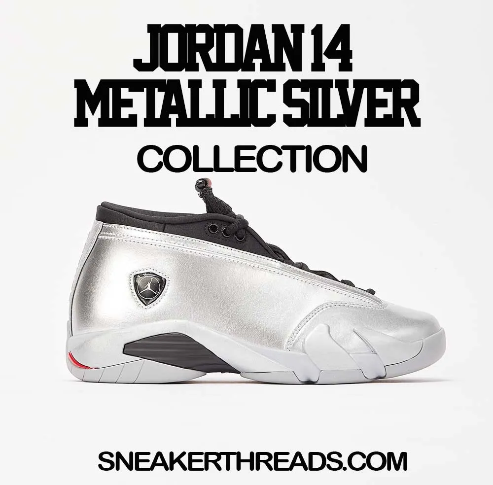 Retro 14 Metallic Silver Shirt - Social Distance - Silver