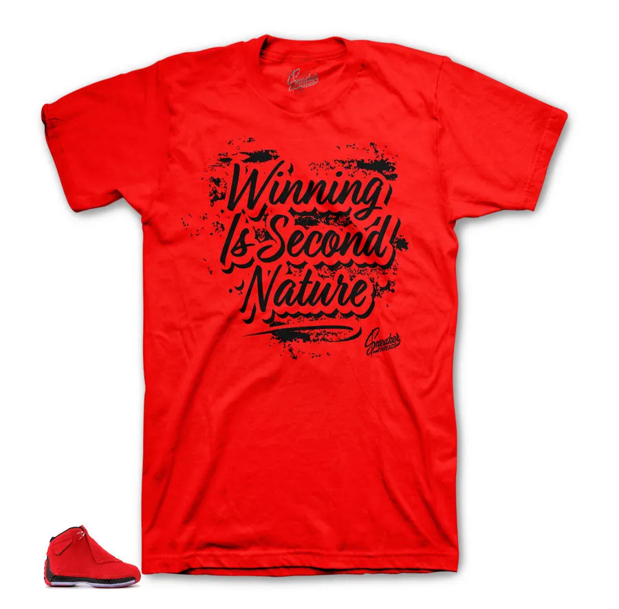 Retro 18 Toro Shirt - Second Nature - Red