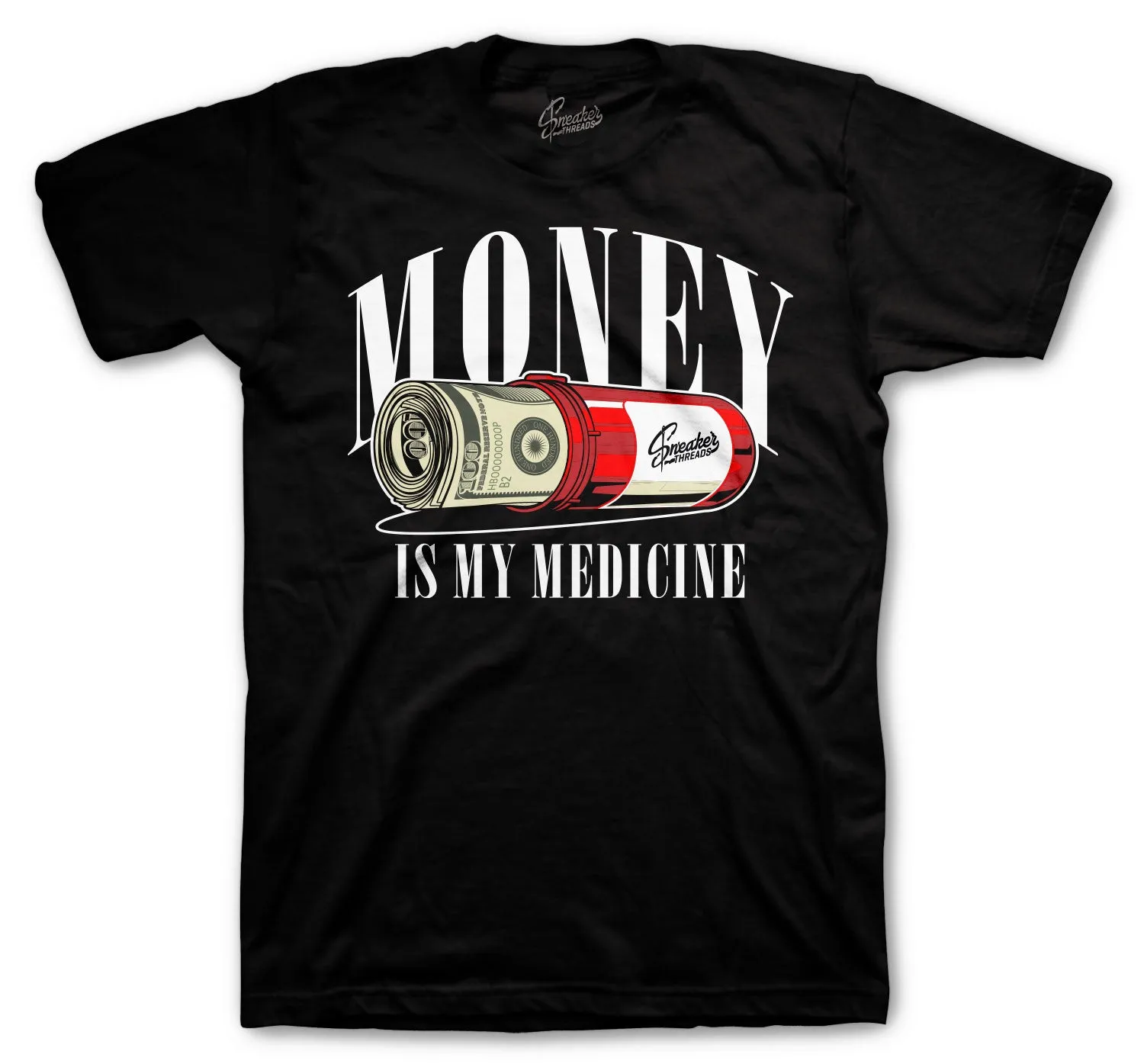 Retro 4 Red Thunder Shirt - Medicine - Black