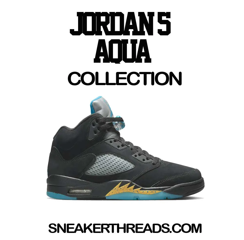 Retro 5 Aqua Shirt - Fresh Pair - Black