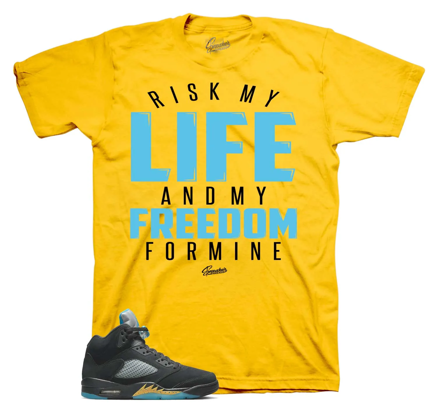 Retro 5 Aqua Shirt - My Life - Taxi